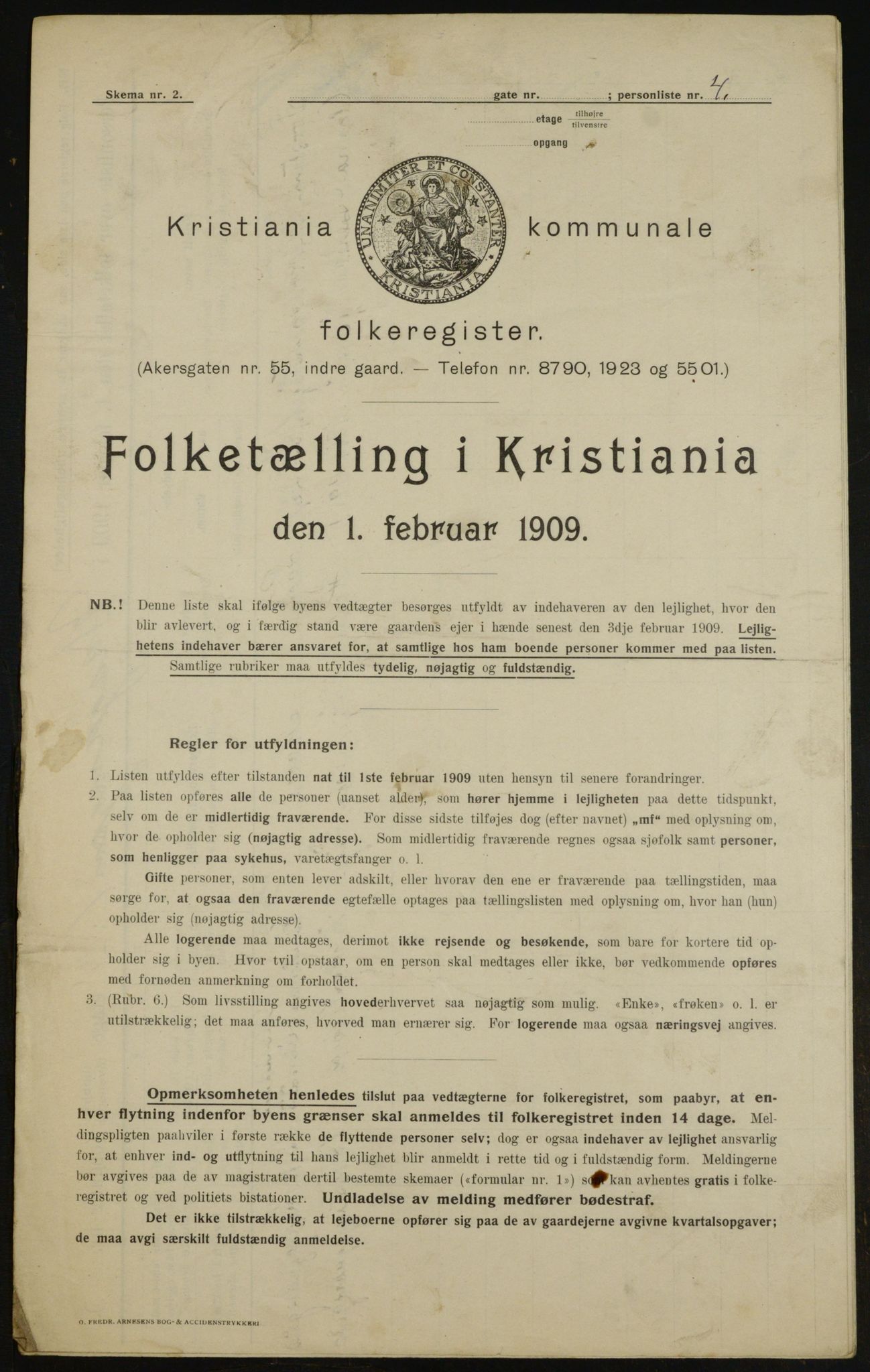 OBA, Kommunal folketelling 1.2.1909 for Kristiania kjøpstad, 1909, s. 38778