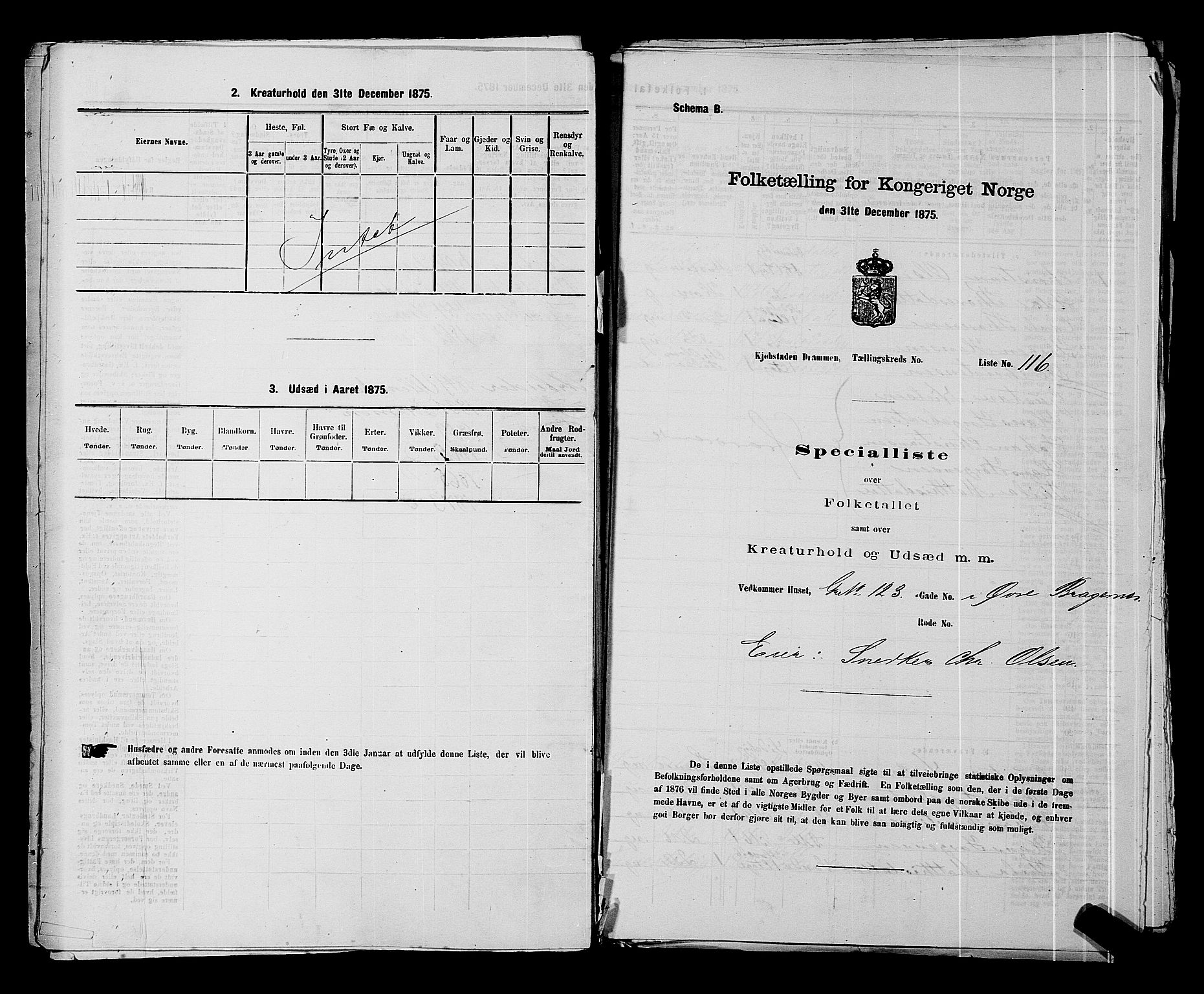 SAKO, Folketelling 1875 for 0602 Drammen kjøpstad, 1875, s. 364