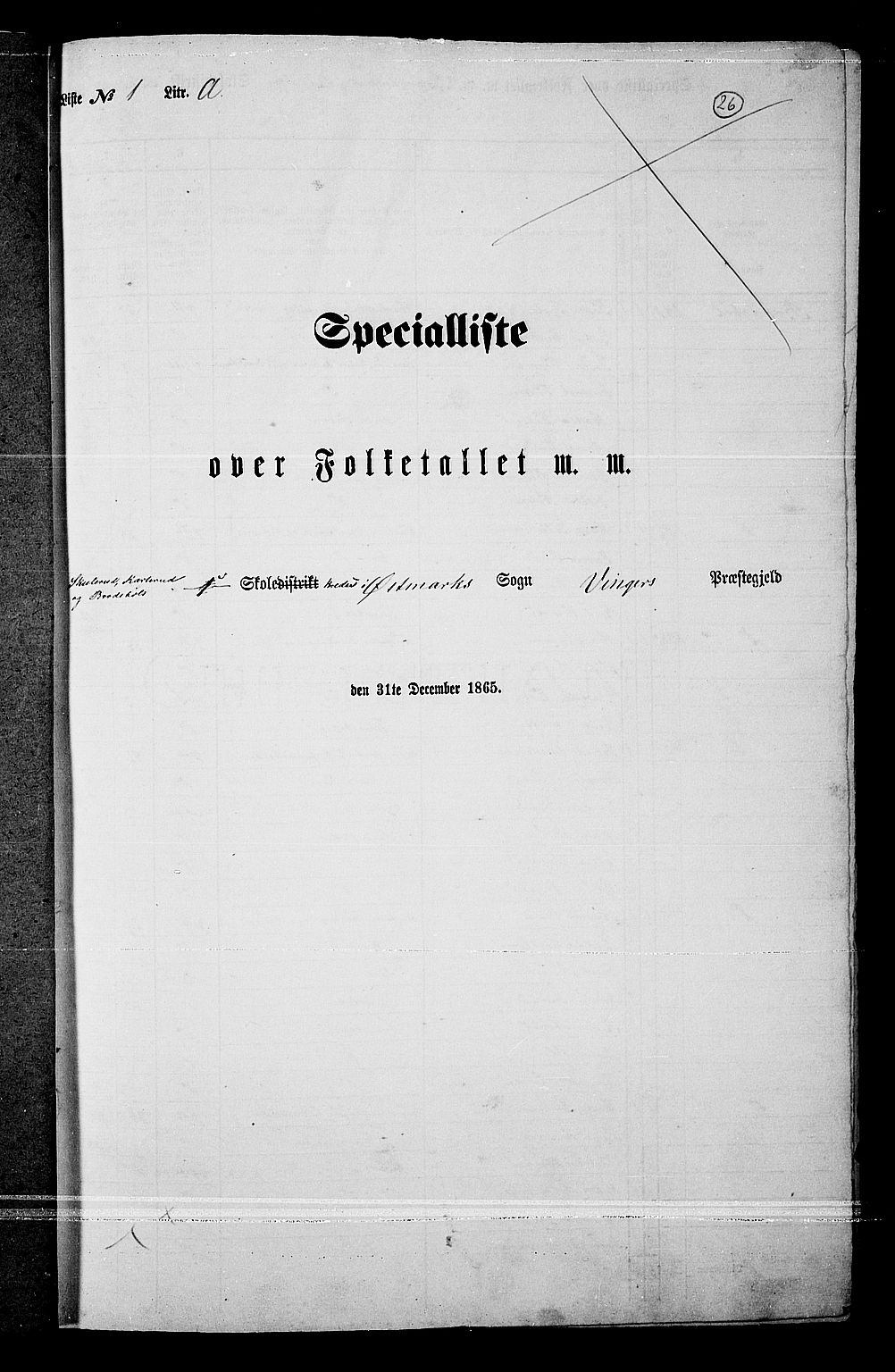 RA, Folketelling 1865 for 0421L Vinger prestegjeld, Vinger sokn og Austmarka sokn, 1865, s. 24