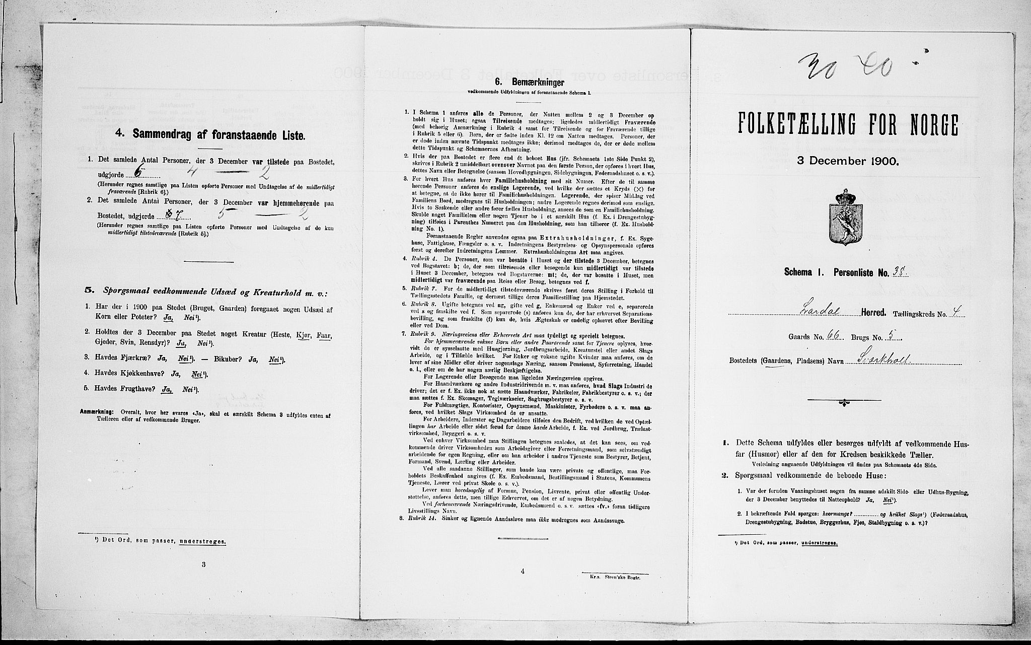 RA, Folketelling 1900 for 0728 Lardal herred, 1900, s. 560