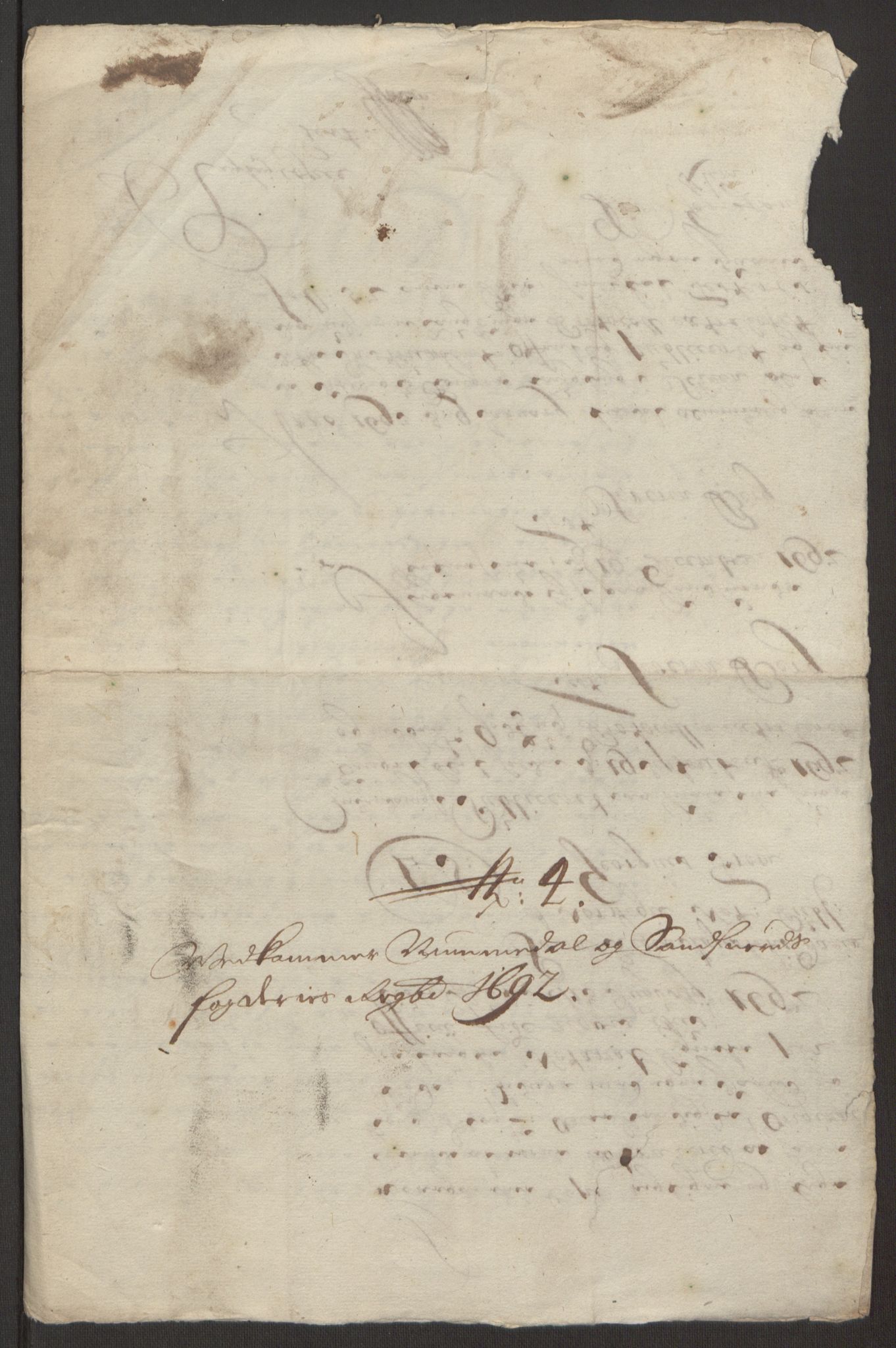 Rentekammeret inntil 1814, Reviderte regnskaper, Fogderegnskap, AV/RA-EA-4092/R24/L1575: Fogderegnskap Numedal og Sandsvær, 1692-1695, s. 452