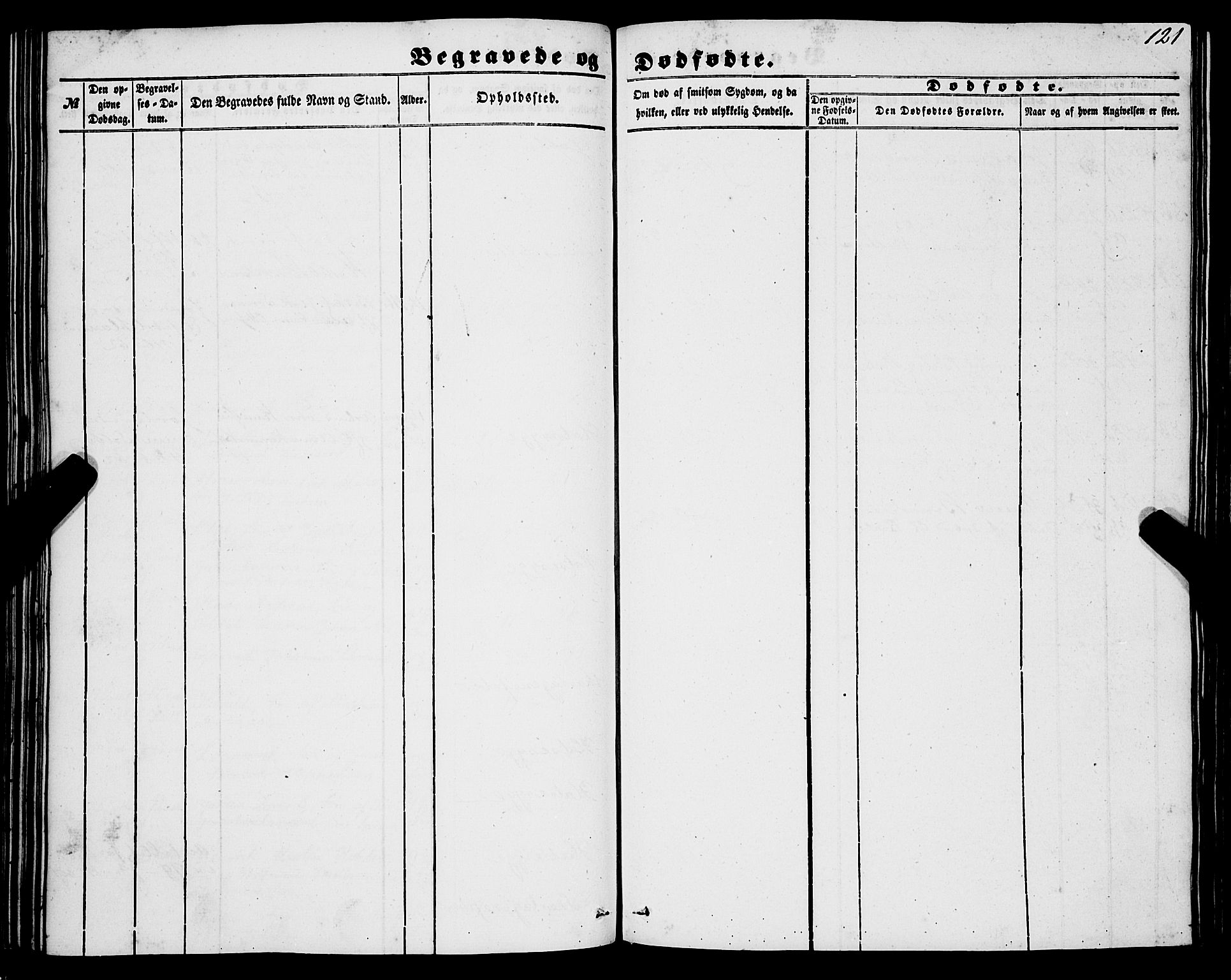 Korskirken sokneprestembete, SAB/A-76101/H/Haa: Ministerialbok nr. E 2, 1848-1862, s. 121