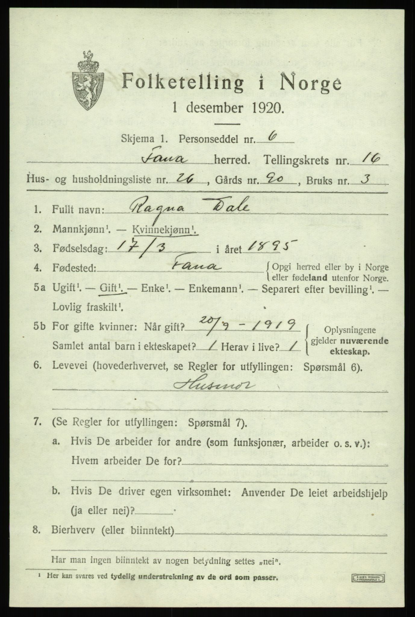 SAB, Folketelling 1920 for 1249 Fana herred, 1920, s. 21939
