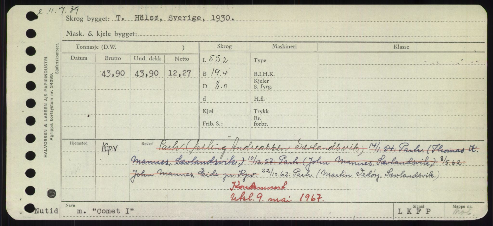 Sjøfartsdirektoratet med forløpere, Skipsmålingen, RA/S-1627/H/Hd/L0008: Fartøy, C-D, s. 125