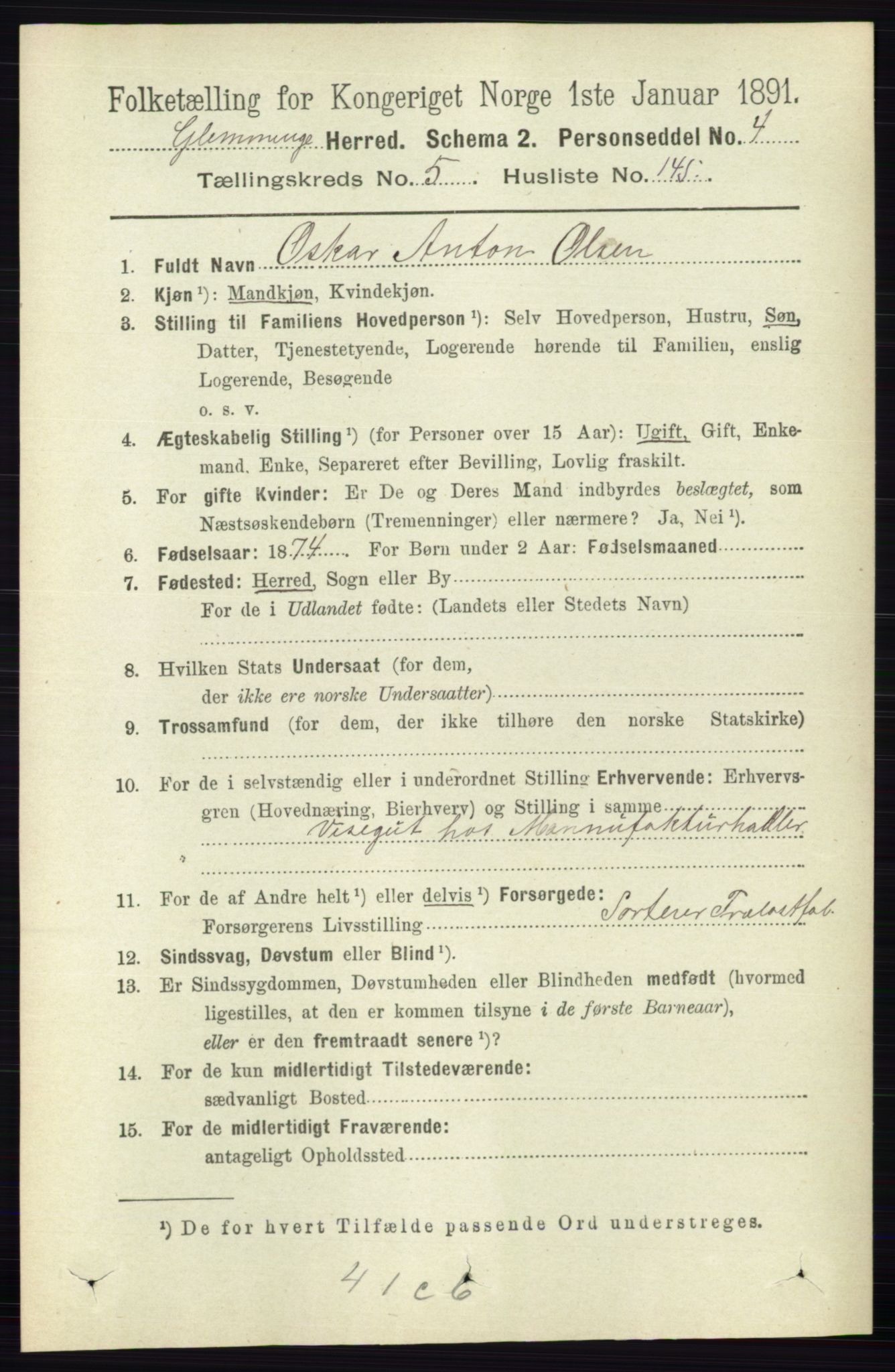 RA, Folketelling 1891 for 0132 Glemmen herred, 1891, s. 7267