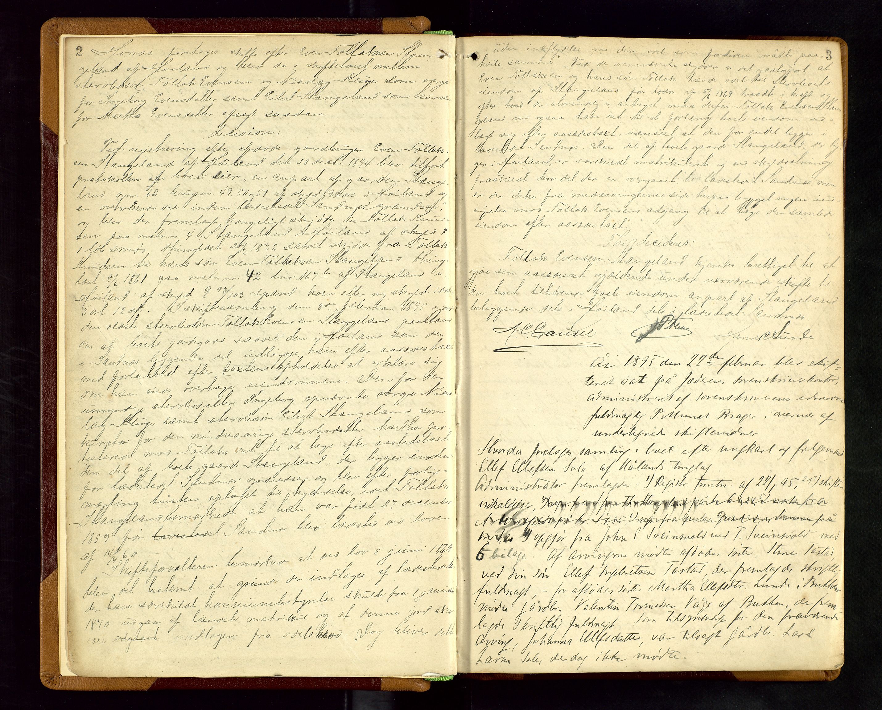 Jæren sorenskriveri, AV/SAST-A-100310/01/5/50/50BA/L0006: SKIFTEFORHANDLINGSPROTOKOLL, 1895-1903, s. 2-3