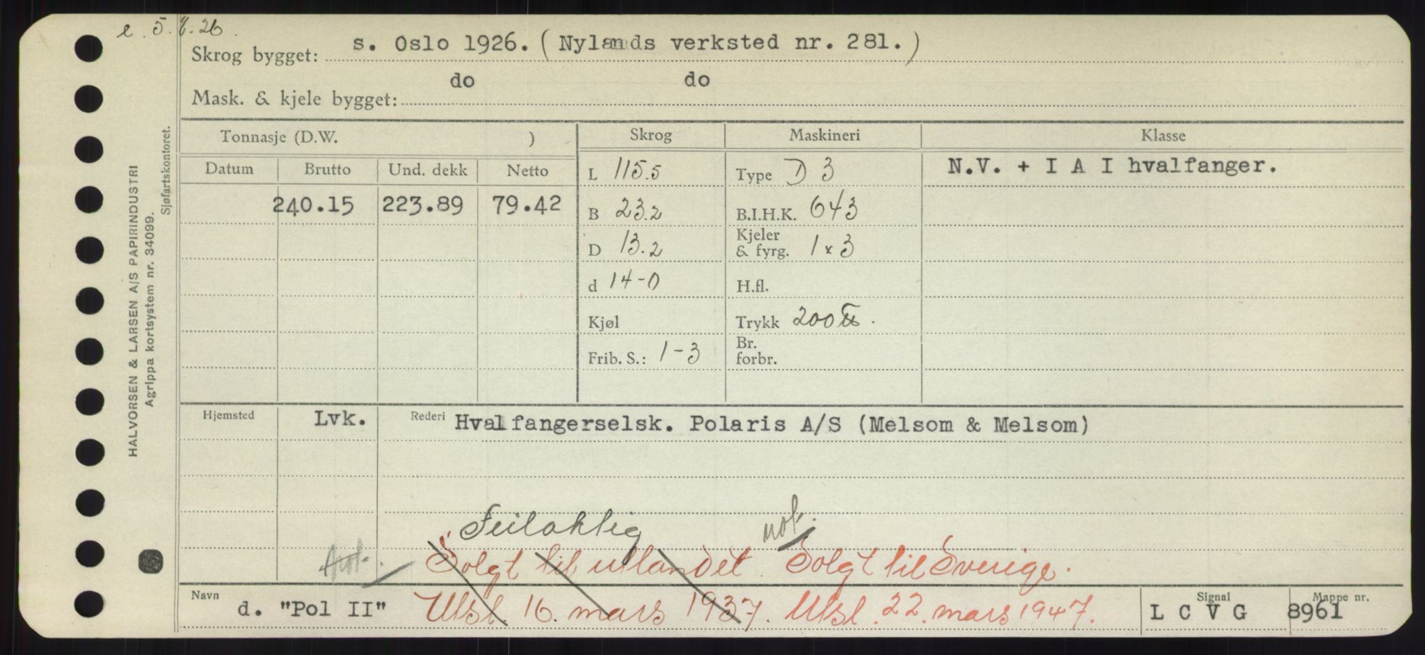 Sjøfartsdirektoratet med forløpere, Skipsmålingen, RA/S-1627/H/Hd/L0029: Fartøy, P, s. 299