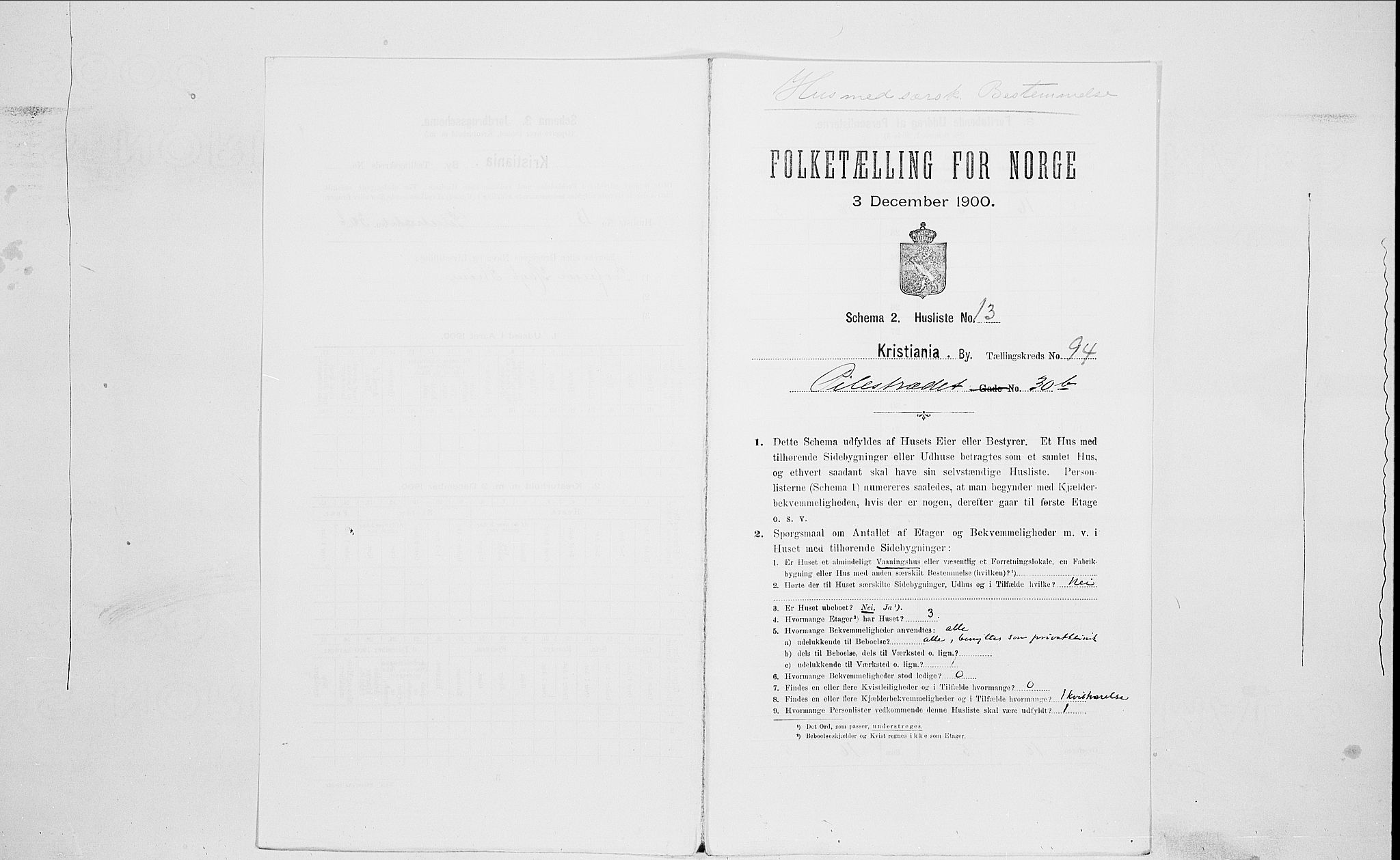 SAO, Folketelling 1900 for 0301 Kristiania kjøpstad, 1900, s. 71350