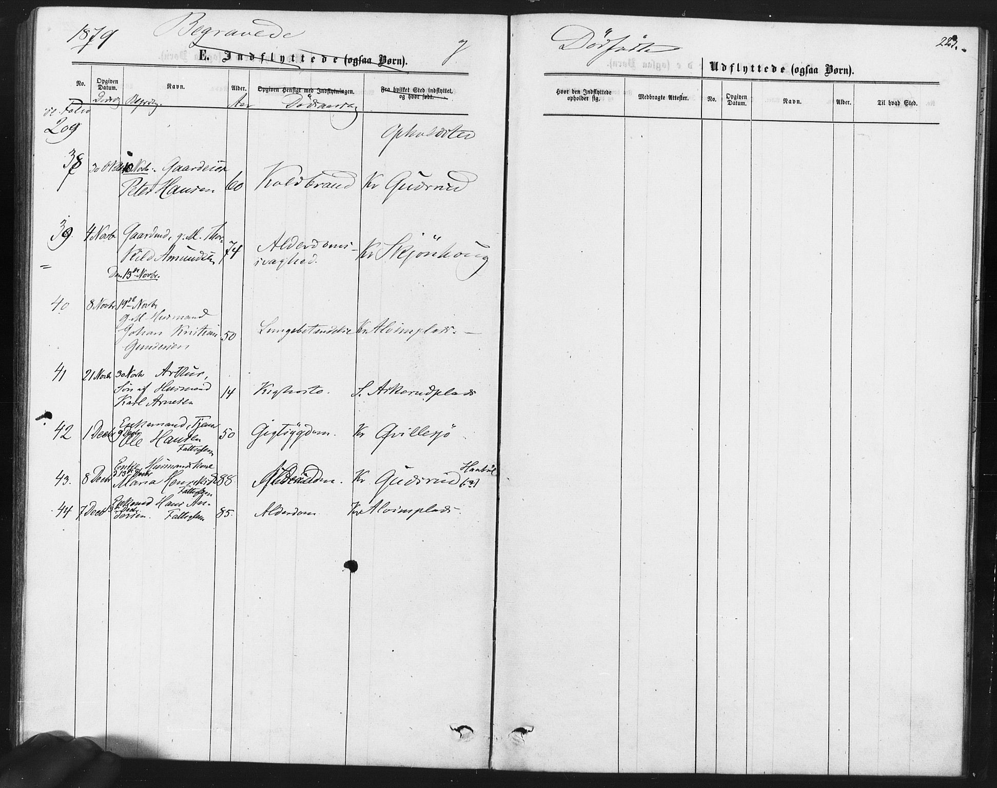 Kråkstad prestekontor Kirkebøker, AV/SAO-A-10125a/F/Fa/L0008: Ministerialbok nr. I 8, 1870-1879, s. 223