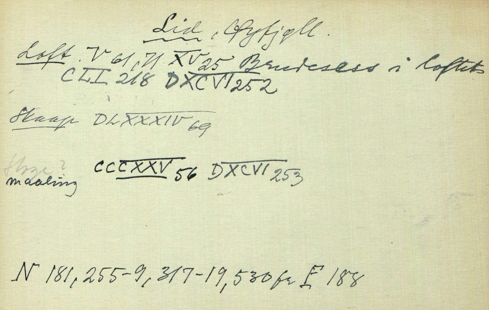 Rikard Berge, TEMU/TGM-A-1003/I/L0012: Personregister- L, 1910-1950