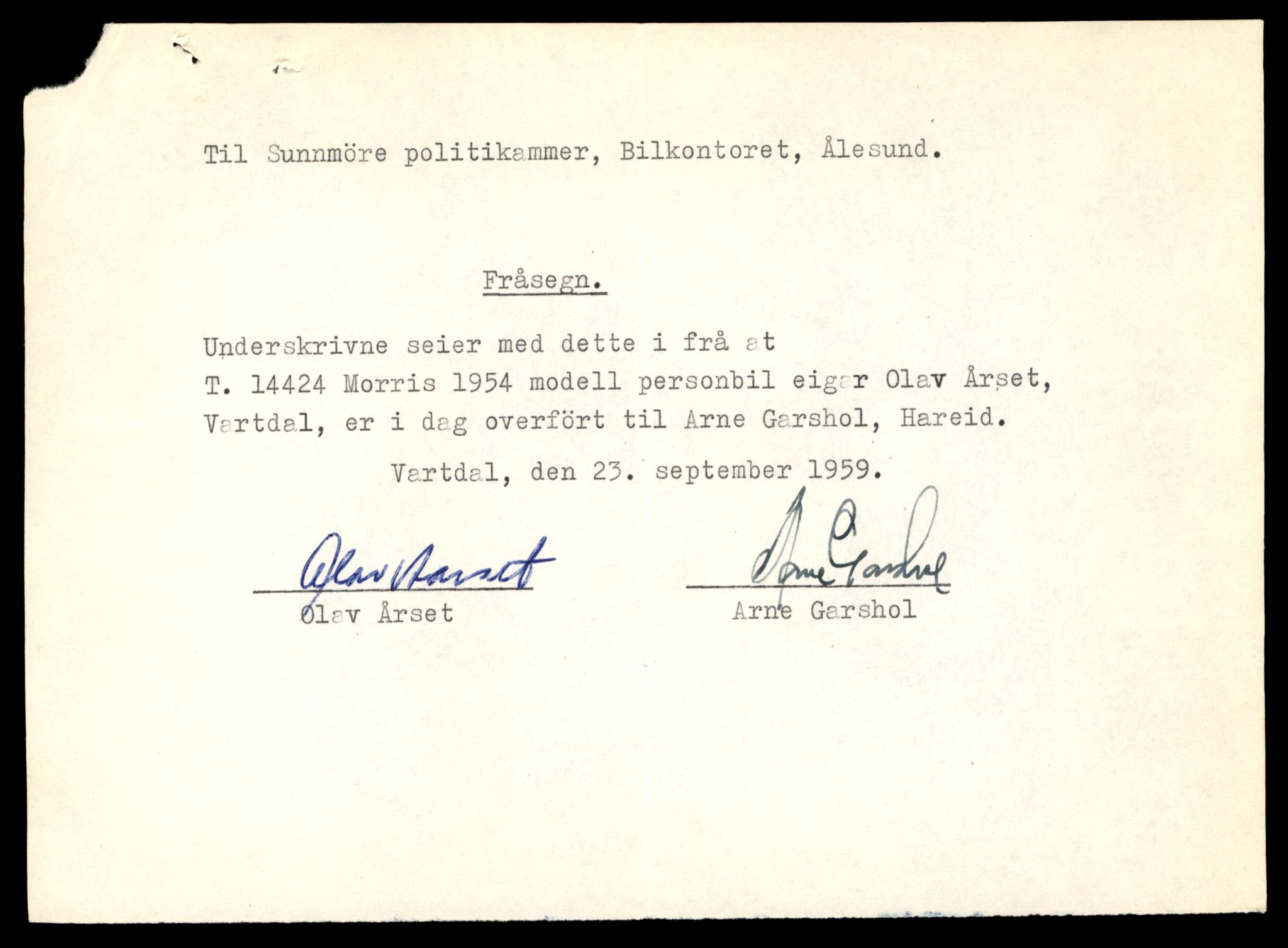 Møre og Romsdal vegkontor - Ålesund trafikkstasjon, AV/SAT-A-4099/F/Fe/L0045: Registreringskort for kjøretøy T 14320 - T 14444, 1927-1998, s. 2669