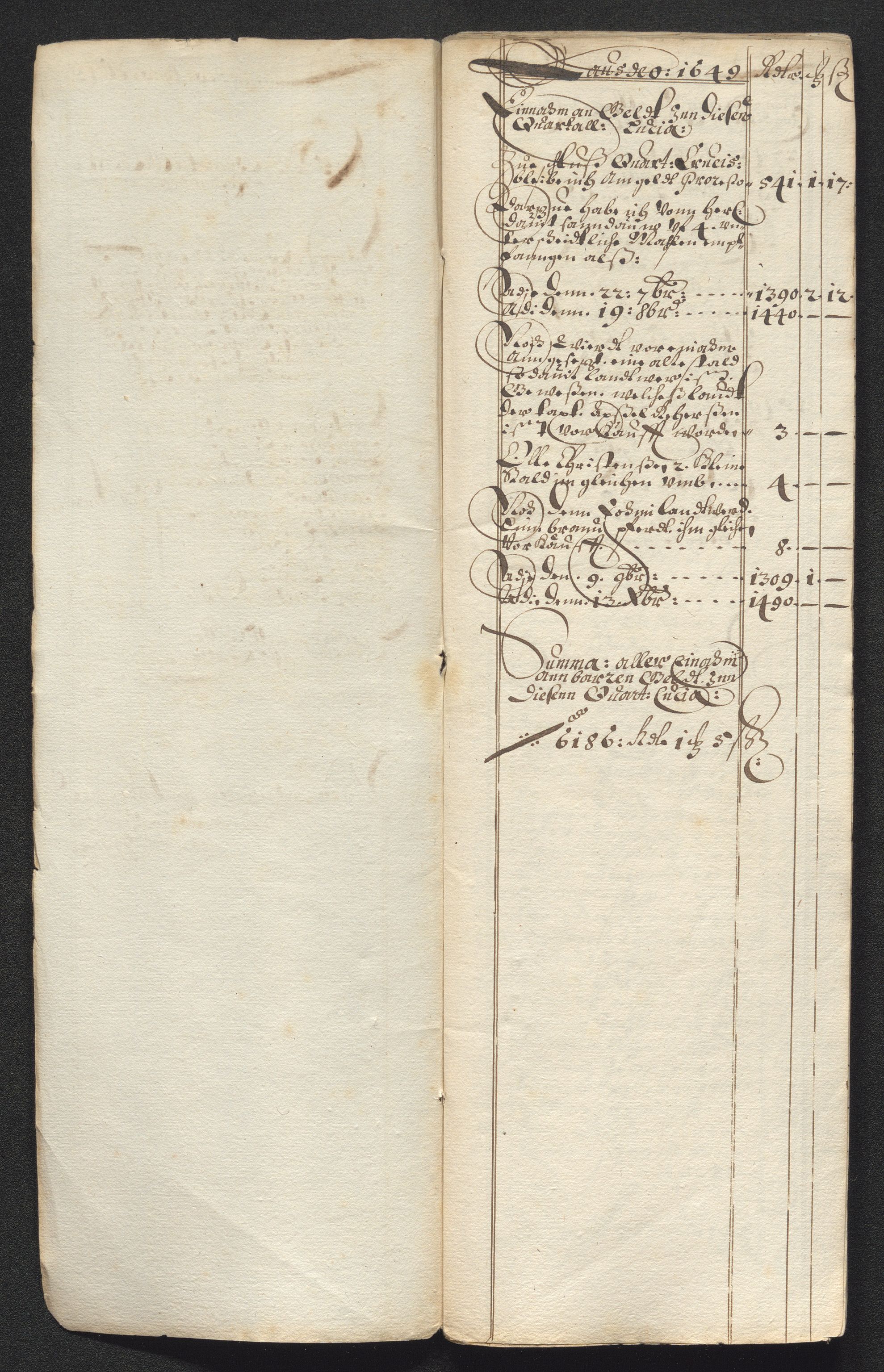 Kongsberg Sølvverk 1623-1816, SAKO/EA-3135/001/D/Dc/Dcd/L0023: Utgiftsregnskap for gruver m.m., 1649, s. 284