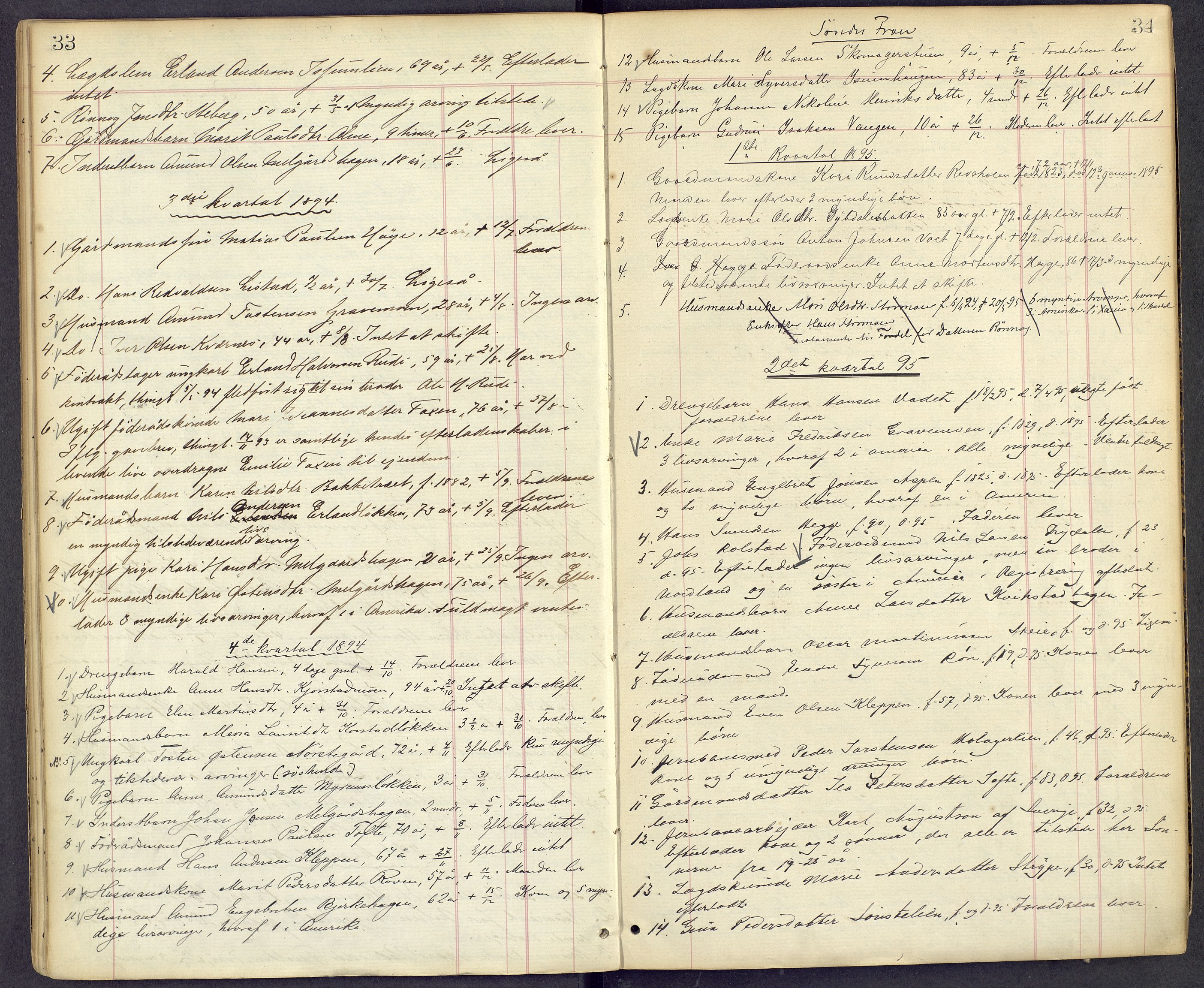 Mellom-Gudbrandsdal sorenskriveri, SAH/TING-038/J/Jf/L0002: Dødsfallsprotokoll, 1885-1900, s. 33-34