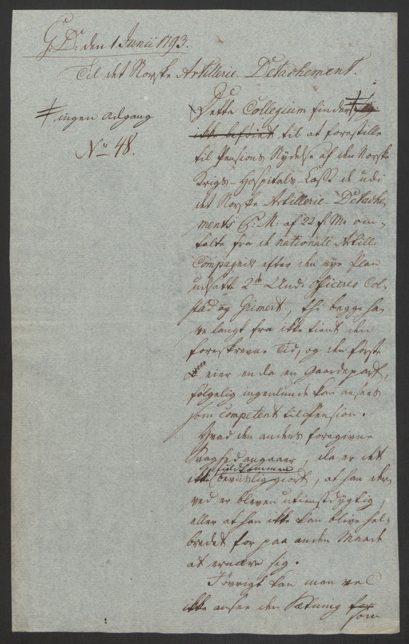 Forsvaret, Den norske kvesthuskasse/krigshospitalkasse, AV/RA-RAFA-1887/F/Fa/L0008: Konsepter, 1790-1793, s. 1094