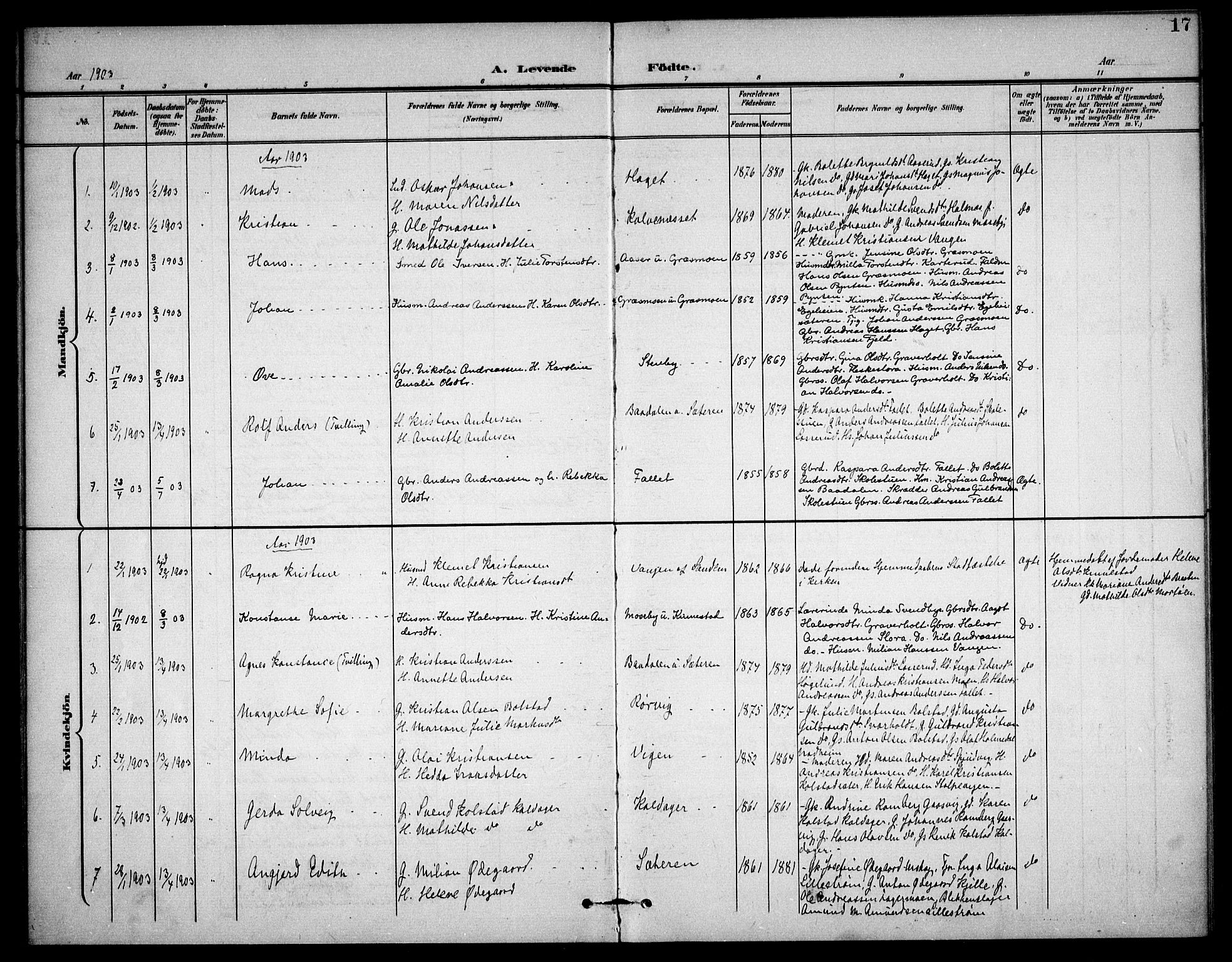 Høland prestekontor Kirkebøker, SAO/A-10346a/F/Fc/L0003: Ministerialbok nr. III 3, 1897-1911, s. 17