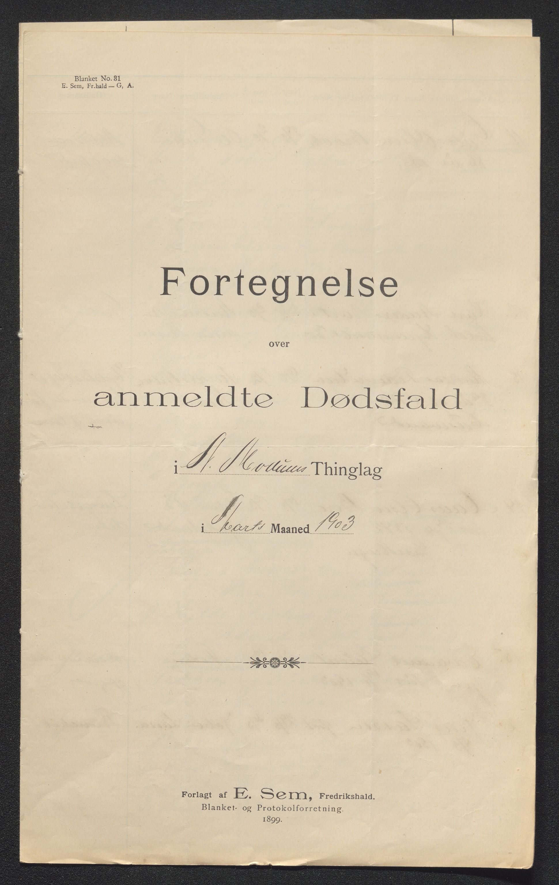 Eiker, Modum og Sigdal sorenskriveri, AV/SAKO-A-123/H/Ha/Hab/L0030: Dødsfallsmeldinger, 1903-1905, s. 198