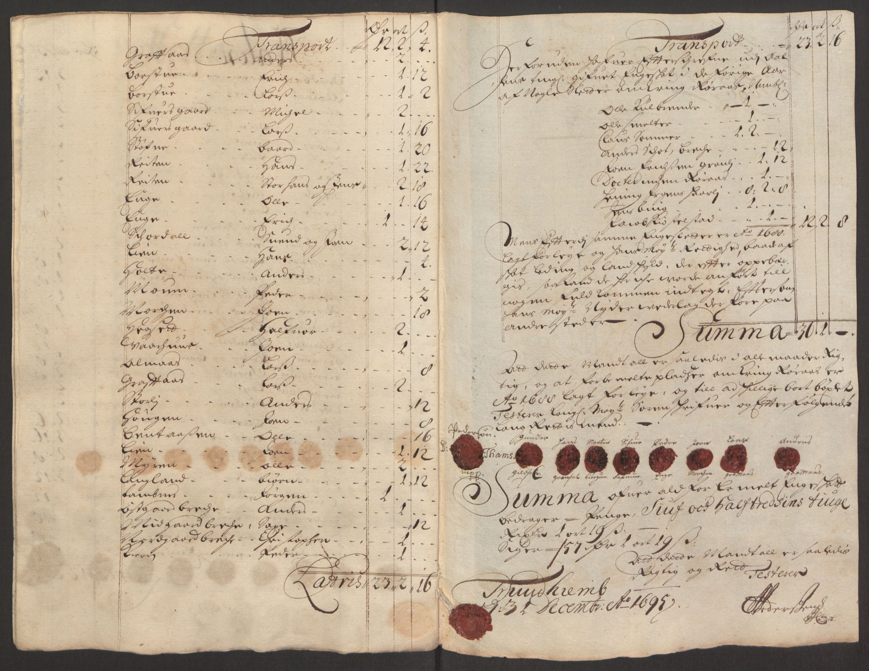 Rentekammeret inntil 1814, Reviderte regnskaper, Fogderegnskap, RA/EA-4092/R60/L3945: Fogderegnskap Orkdal og Gauldal, 1695, s. 360