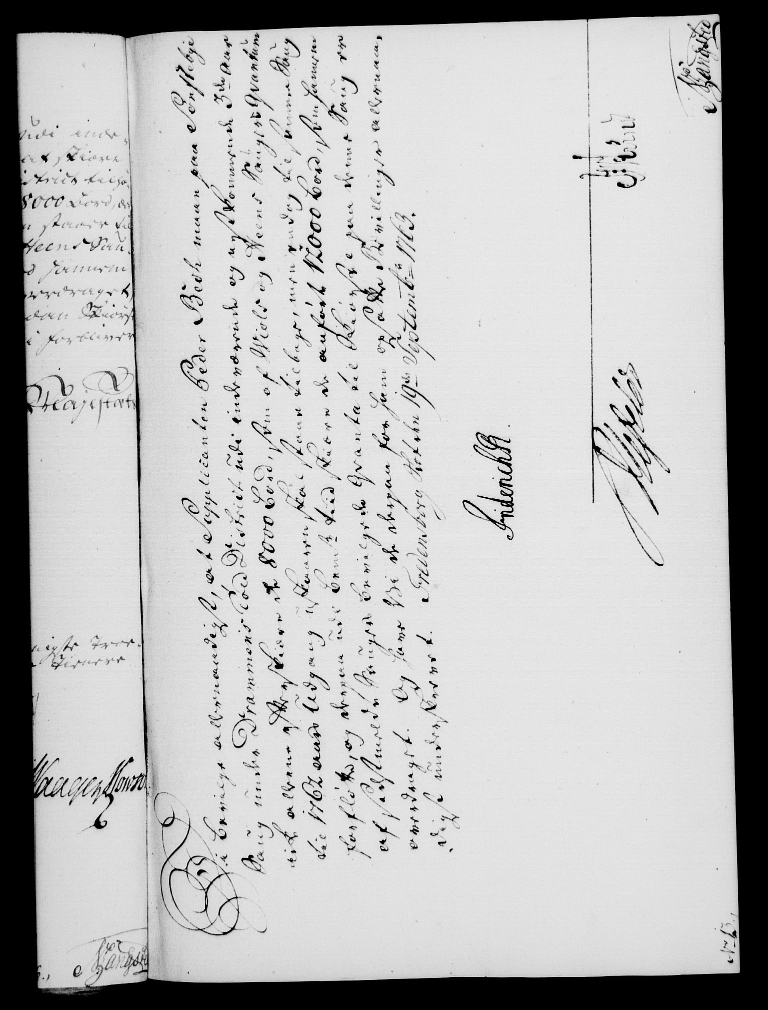 Rentekammeret, Kammerkanselliet, RA/EA-3111/G/Gf/Gfa/L0045: Norsk relasjons- og resolusjonsprotokoll (merket RK 52.45), 1763, s. 407
