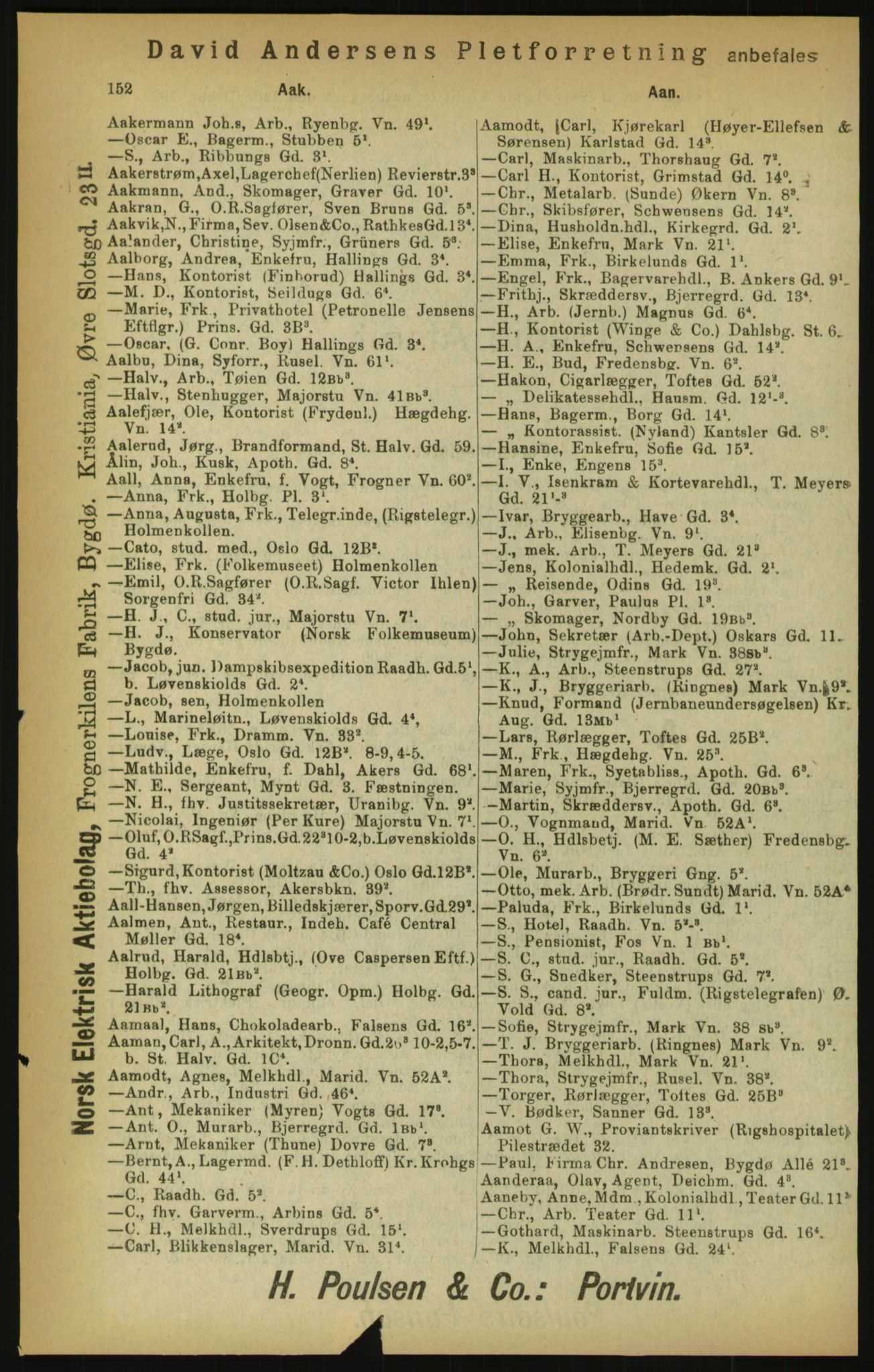 Kristiania/Oslo adressebok, PUBL/-, 1900, s. 152