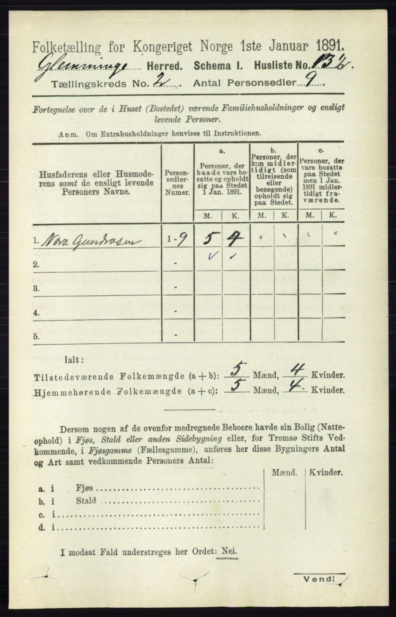 RA, Folketelling 1891 for 0132 Glemmen herred, 1891, s. 547