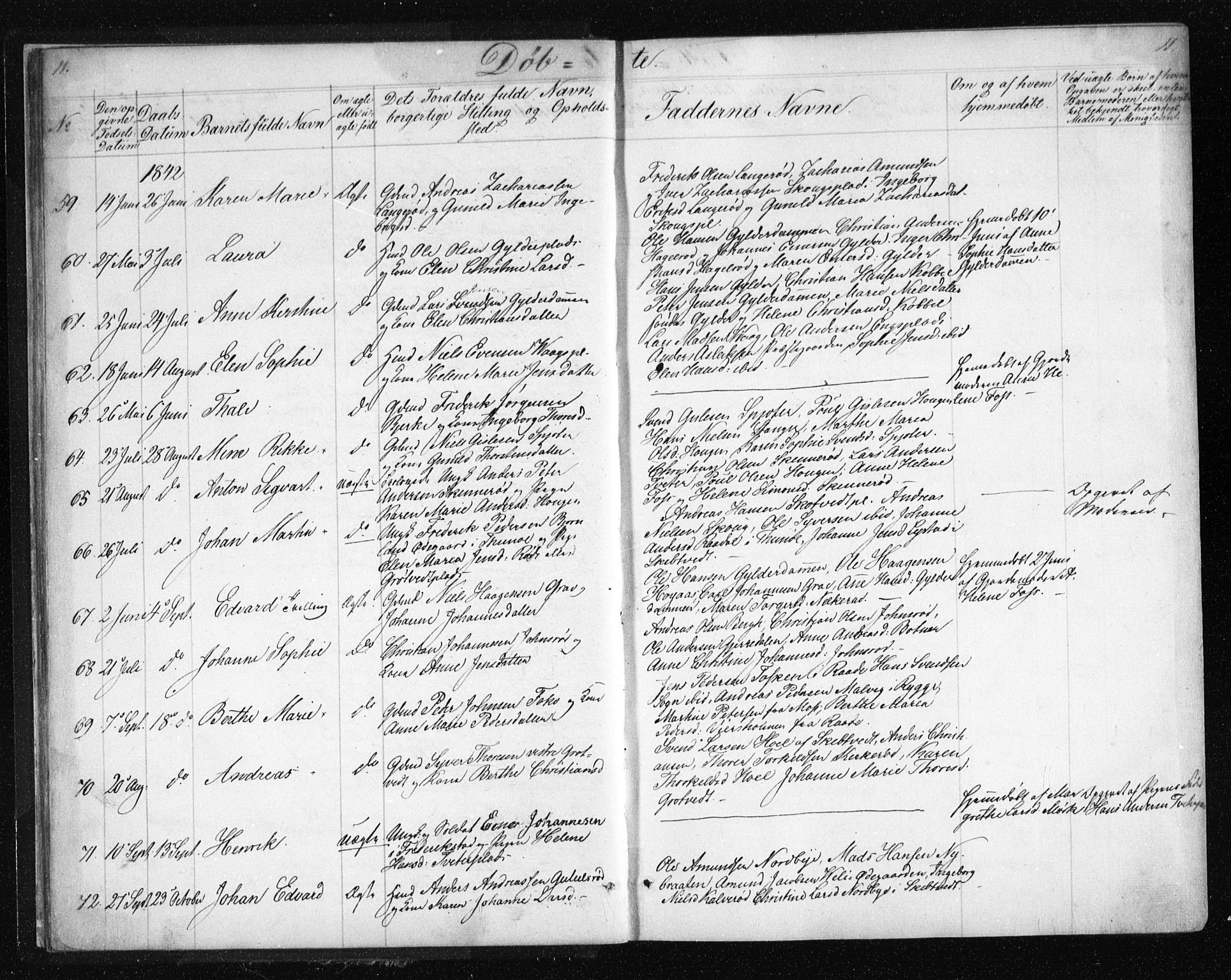 Våler prestekontor Kirkebøker, AV/SAO-A-11083/F/Fa/L0006: Ministerialbok nr. I 6, 1840-1861, s. 11