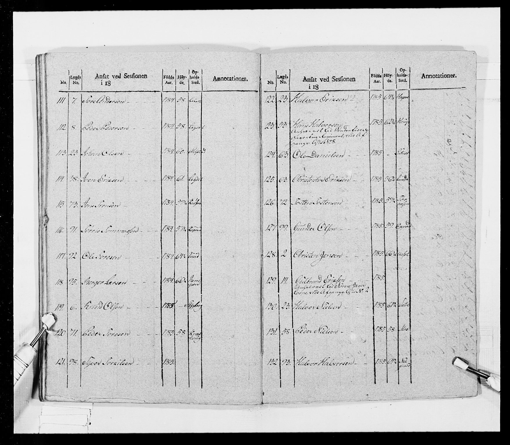 Generalitets- og kommissariatskollegiet, Det kongelige norske kommissariatskollegium, RA/EA-5420/E/Eh/L0026: Skiløperkompaniene, 1805-1810, s. 123