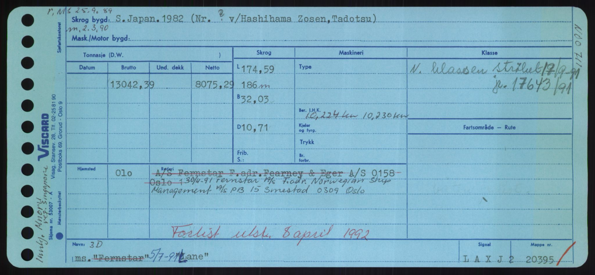 Sjøfartsdirektoratet med forløpere, Skipsmålingen, AV/RA-S-1627/H/Hd/L0022: Fartøy, L-Lia, s. 157