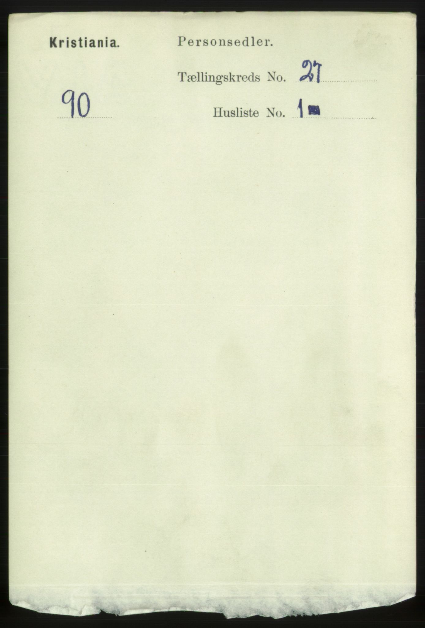 RA, Folketelling 1891 for 0301 Kristiania kjøpstad, 1891, s. 13698