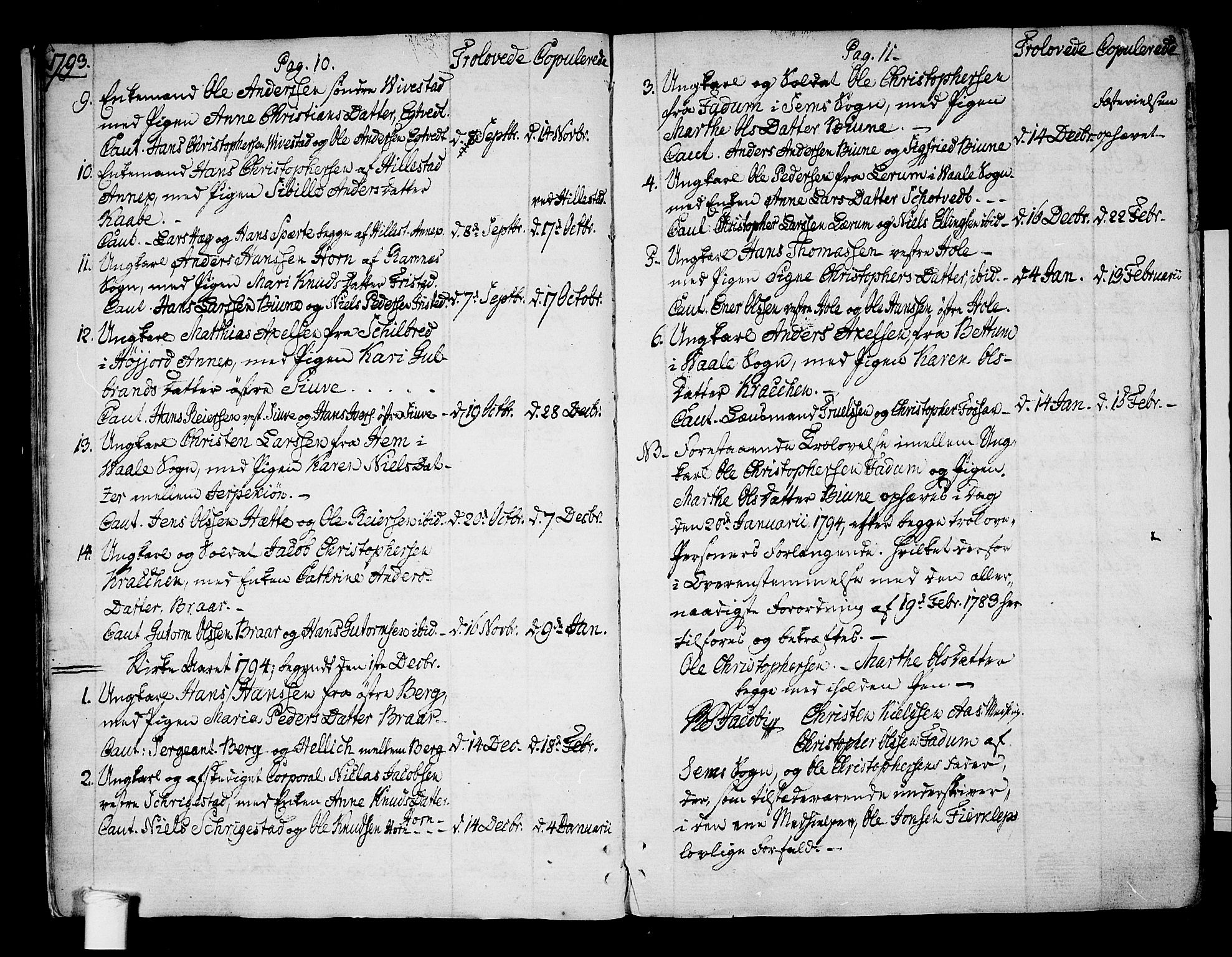 Ramnes kirkebøker, SAKO/A-314/F/Fa/L0003: Ministerialbok nr. I 3, 1790-1813, s. 10-11