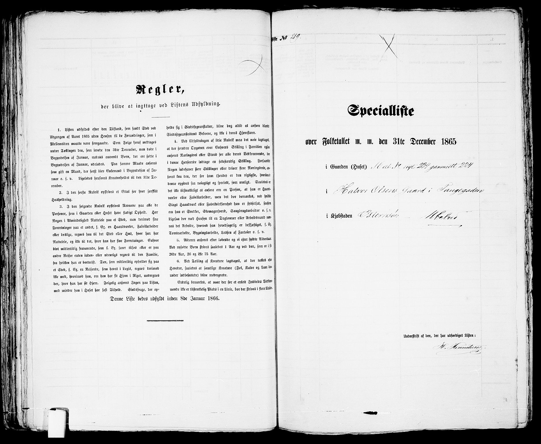 RA, Folketelling 1865 for 0901B Risør prestegjeld, Risør kjøpstad, 1865, s. 449