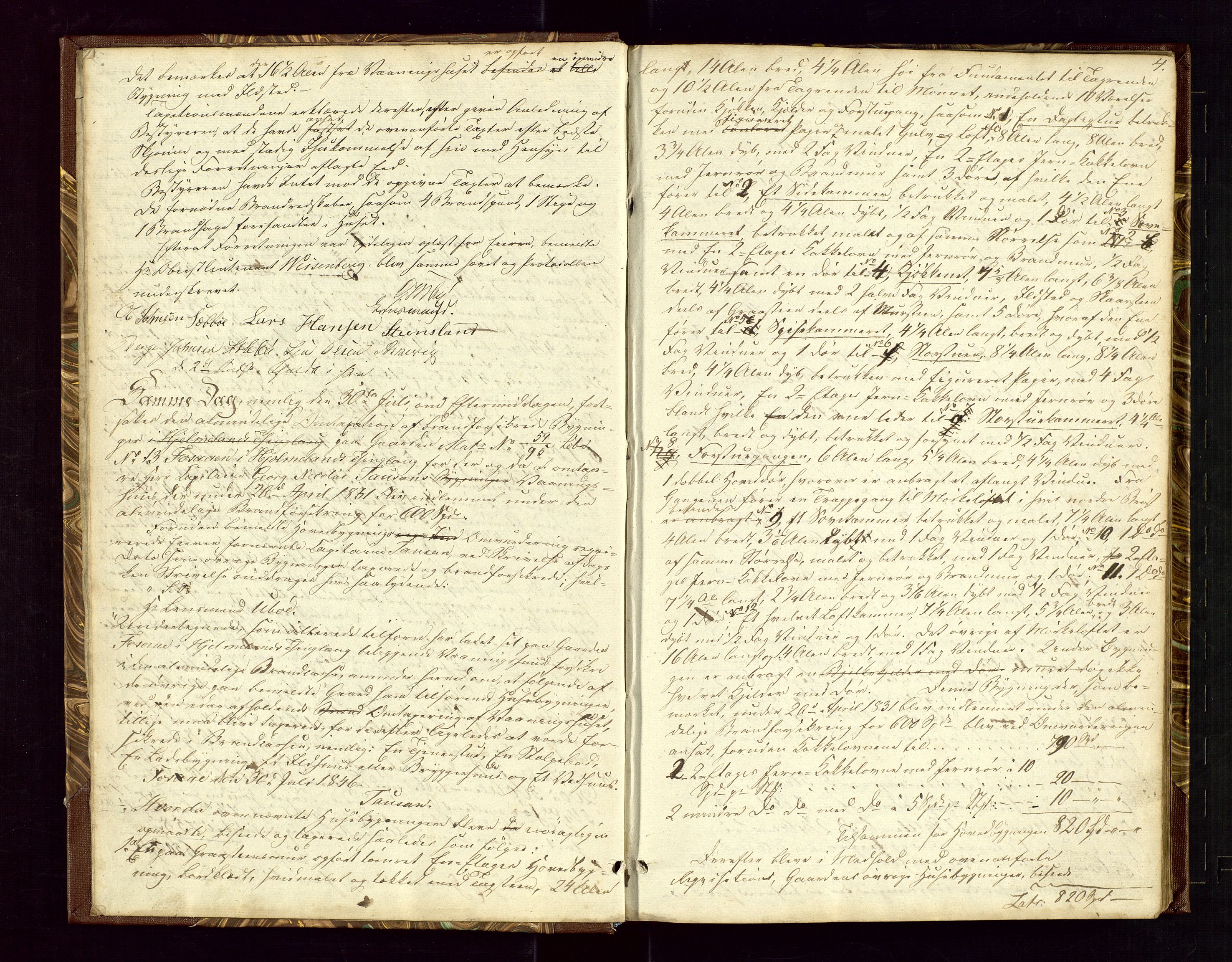 Hjelmeland lensmannskontor, AV/SAST-A-100439/Goa/L0001: Branntakstprotokoll, 1846-1872, s. 3b-4a