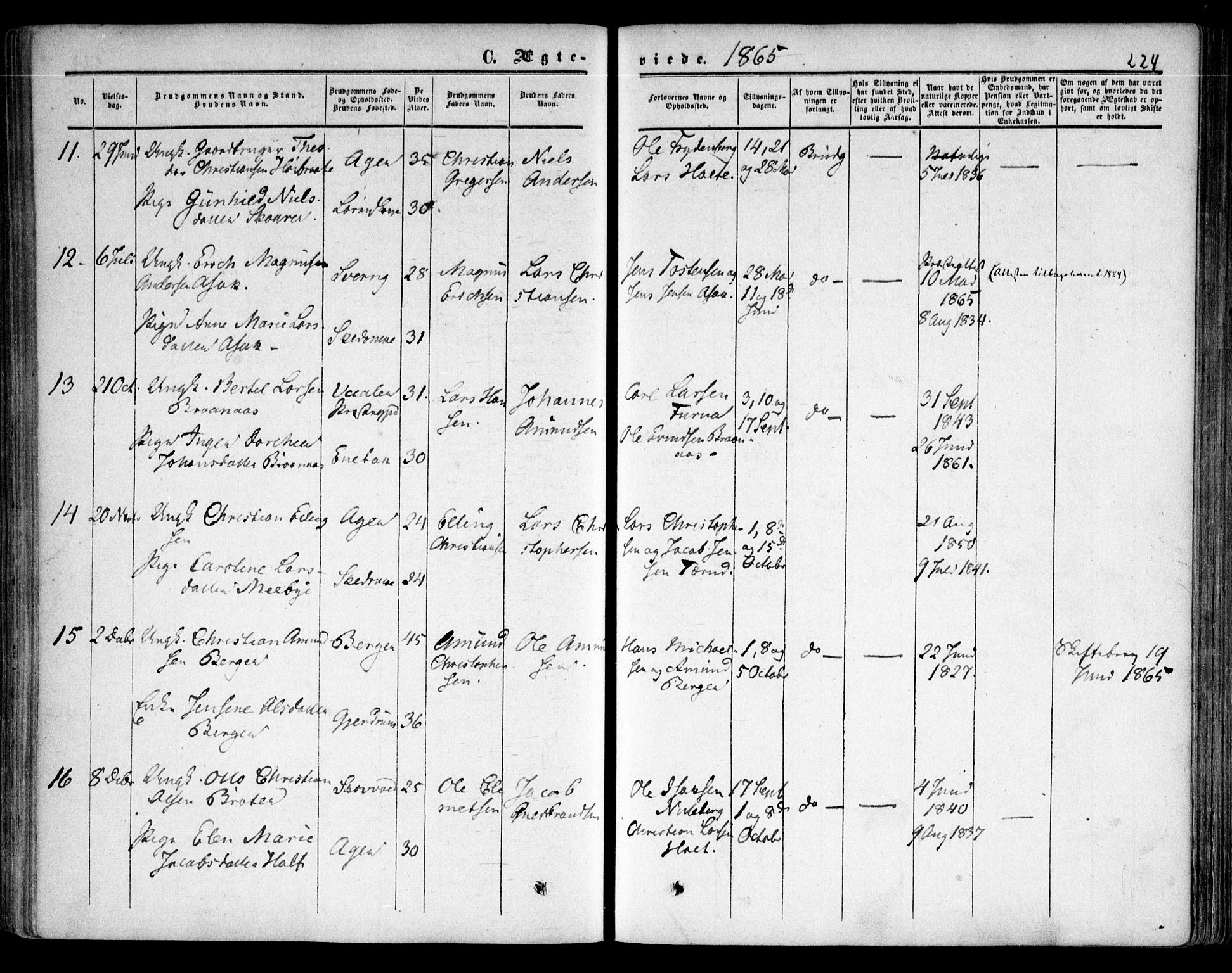 Skedsmo prestekontor Kirkebøker, AV/SAO-A-10033a/F/Fa/L0010: Ministerialbok nr. I 10, 1854-1865, s. 224