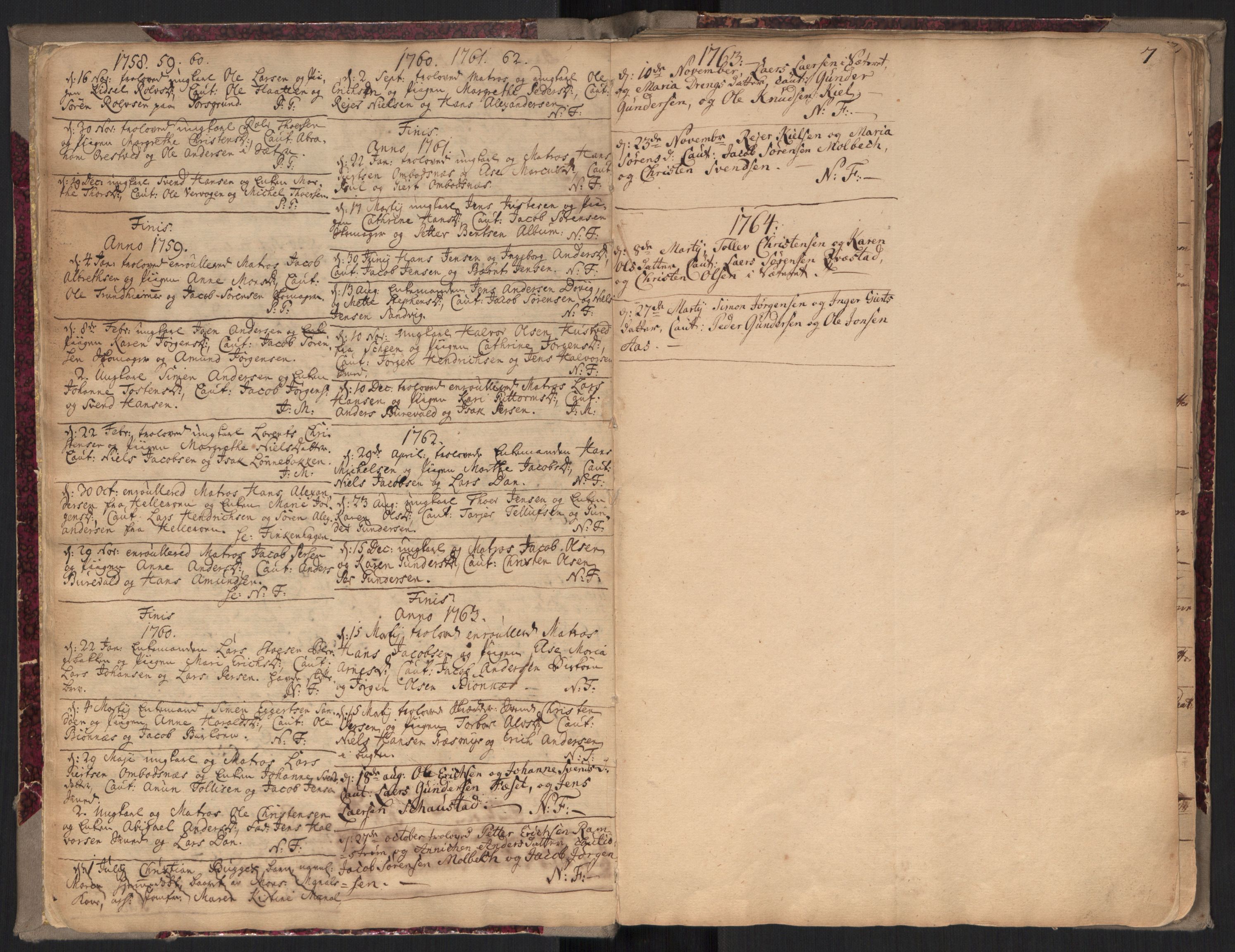 Brevik kirkebøker, SAKO/A-255/F/Fa/L0002: Ministerialbok nr. 2, 1720-1764