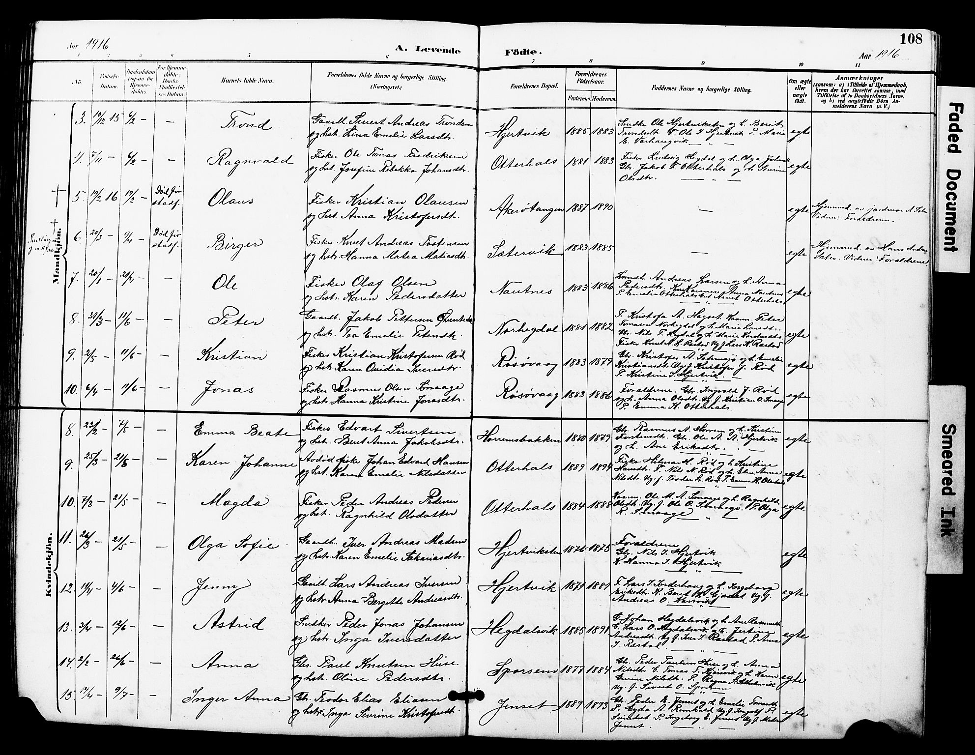 Ministerialprotokoller, klokkerbøker og fødselsregistre - Møre og Romsdal, AV/SAT-A-1454/560/L0725: Klokkerbok nr. 560C02, 1895-1930, s. 108