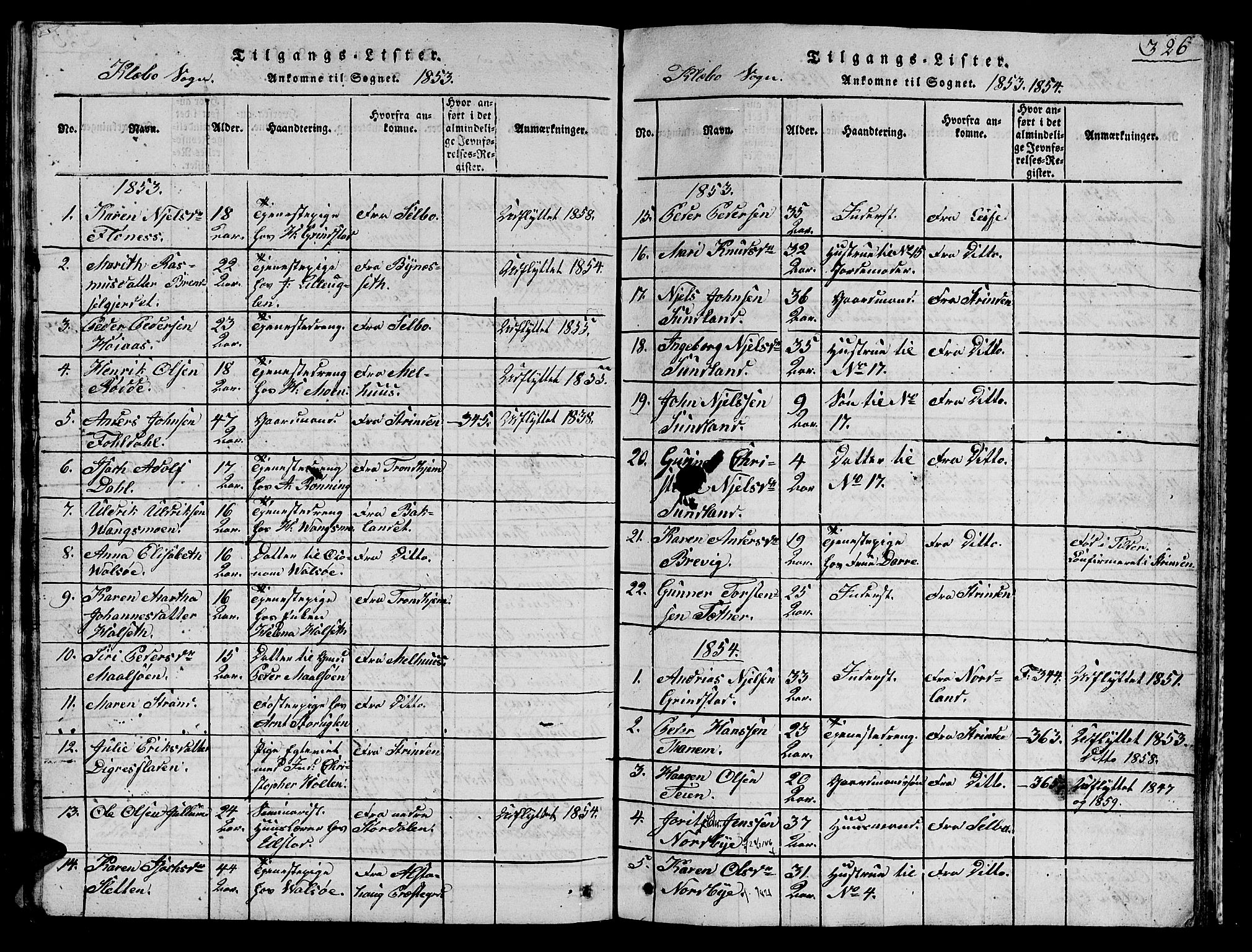 Ministerialprotokoller, klokkerbøker og fødselsregistre - Sør-Trøndelag, AV/SAT-A-1456/618/L0450: Klokkerbok nr. 618C01, 1816-1865, s. 326
