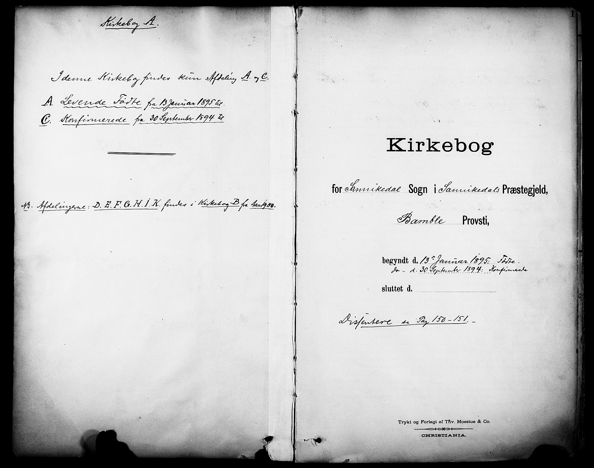 Sannidal kirkebøker, SAKO/A-296/F/Fa/L0016: Ministerialbok nr. 16, 1895-1911, s. 1