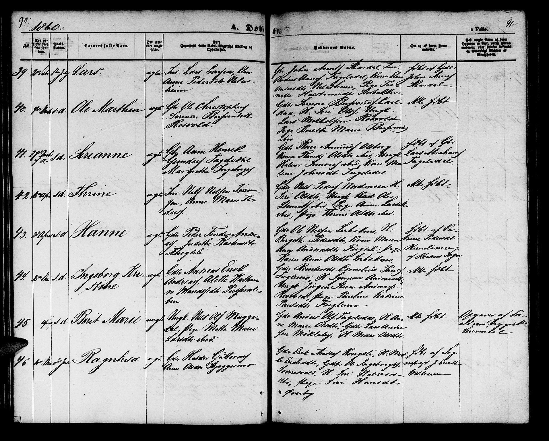 Målselv sokneprestembete, AV/SATØ-S-1311/G/Ga/Gab/L0001klokker: Klokkerbok nr. 1, 1856-1866, s. 90-91