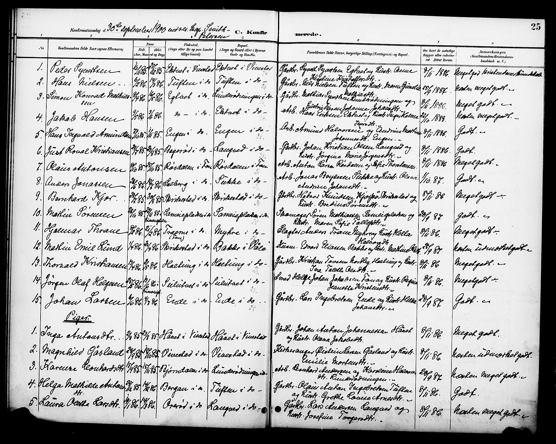 Ramnes kirkebøker, AV/SAKO-A-314/F/Fc/L0002: Ministerialbok nr. III 2, 1900-1914, s. 25