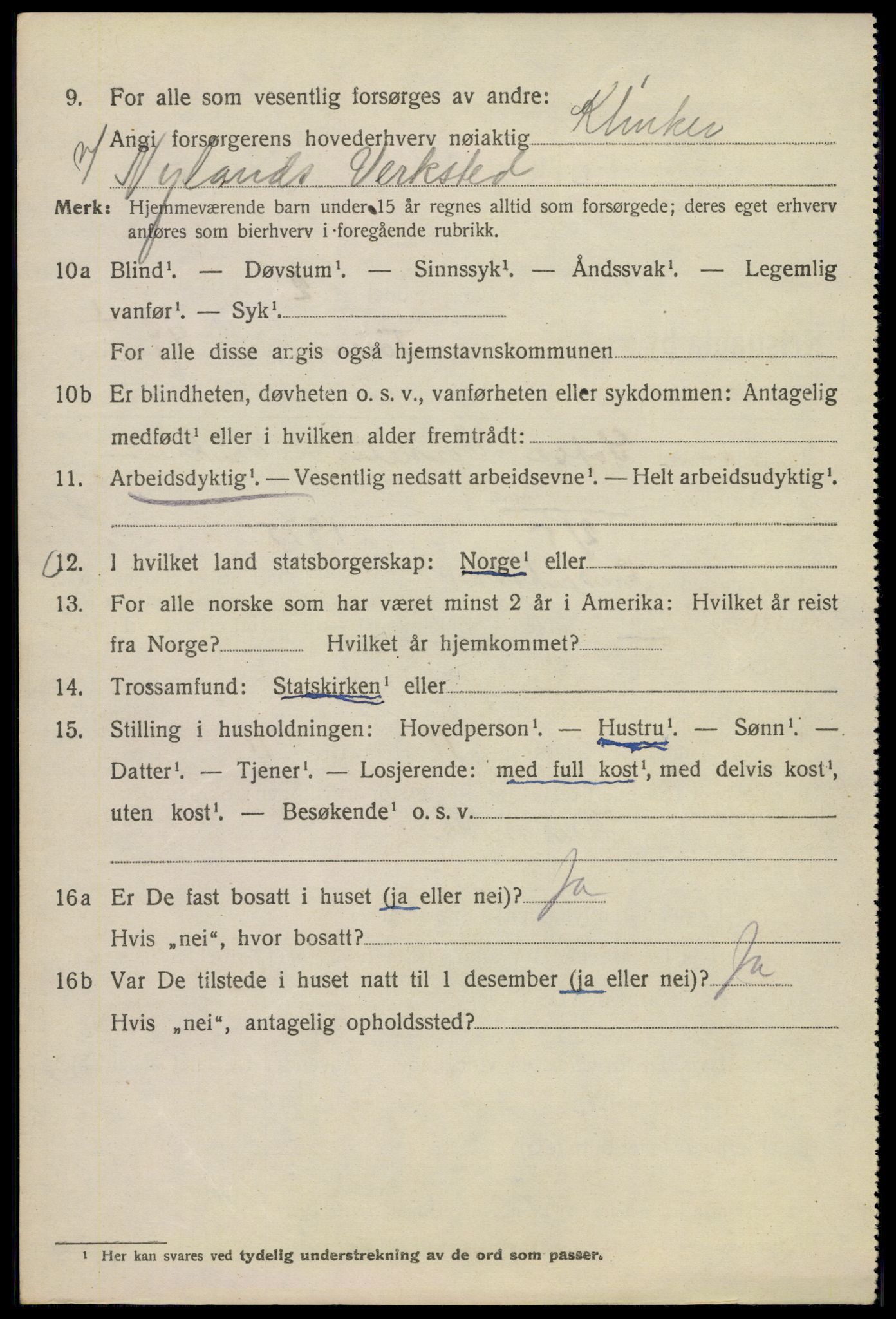 SAO, Folketelling 1920 for 0301 Kristiania kjøpstad, 1920, s. 609504