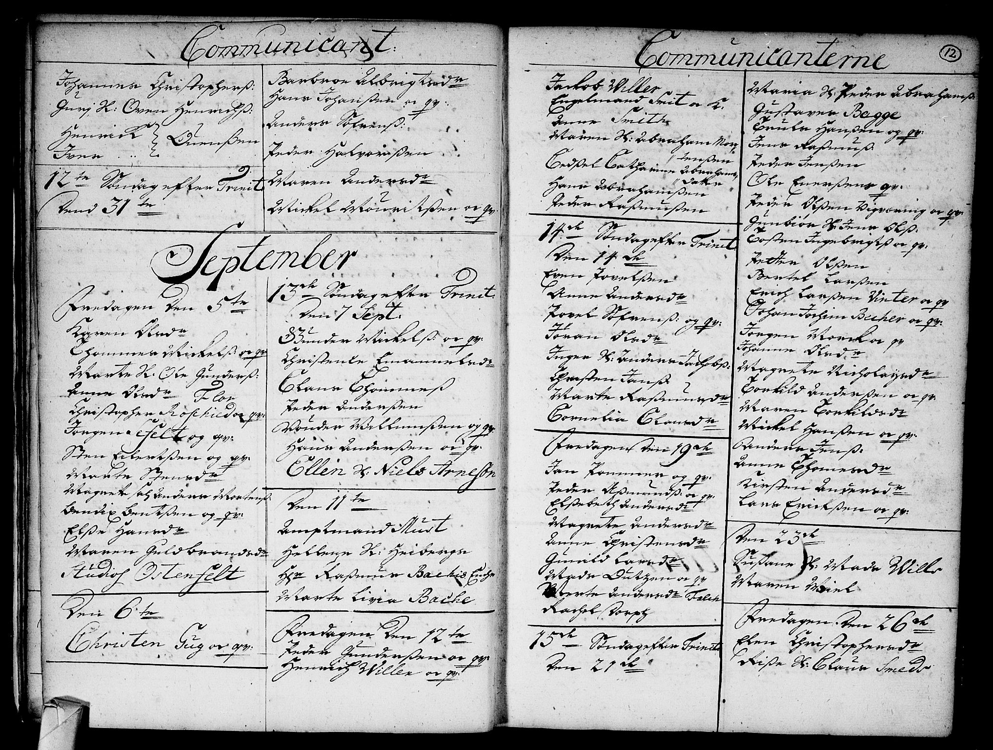 Strømsø kirkebøker, AV/SAKO-A-246/F/Fa/L0003: Ministerialbok nr. I 3, 1727-1731, s. 12