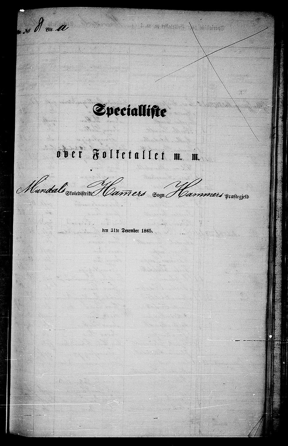 RA, Folketelling 1865 for 1254P Hamre prestegjeld, 1865, s. 98
