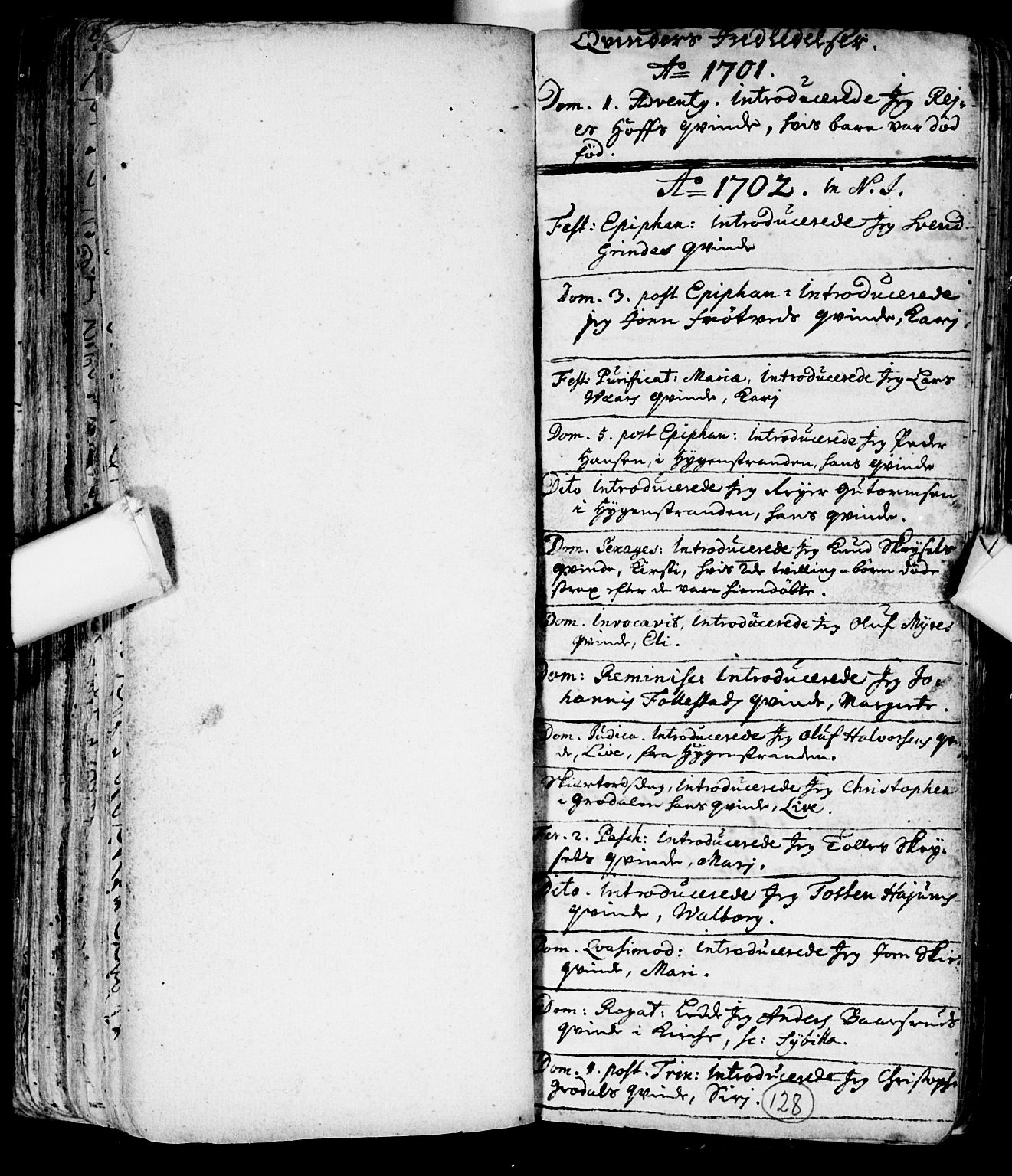 Røyken kirkebøker, SAKO/A-241/F/Fa/L0001: Ministerialbok nr. 1, 1701-1730, s. 128
