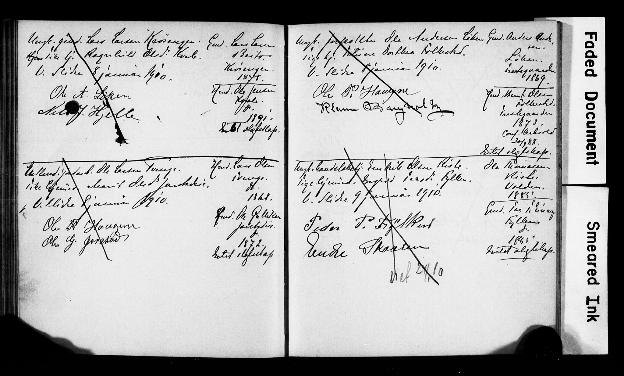Vestre Slidre prestekontor, AV/SAH-PREST-136/I/Ie/Iea/L0001/0001: Lysningsprotokoll nr. 1, 1881-1919