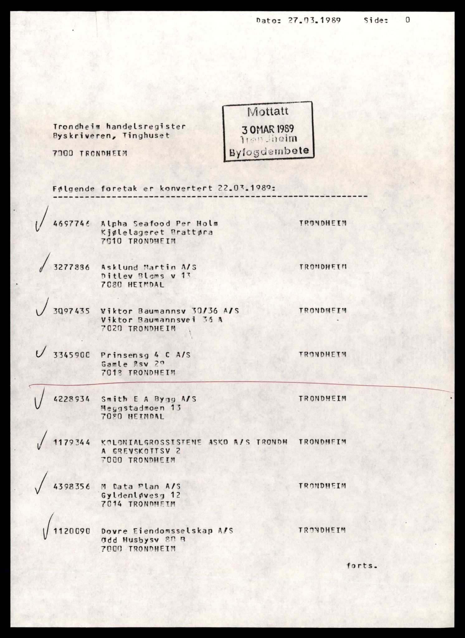 Trondheim byfogd, AV/SAT-A-0003/2/J/Jd/Jdd/L0050: Aksjeselskap, Smi-Sto, 1944-1990, s. 7