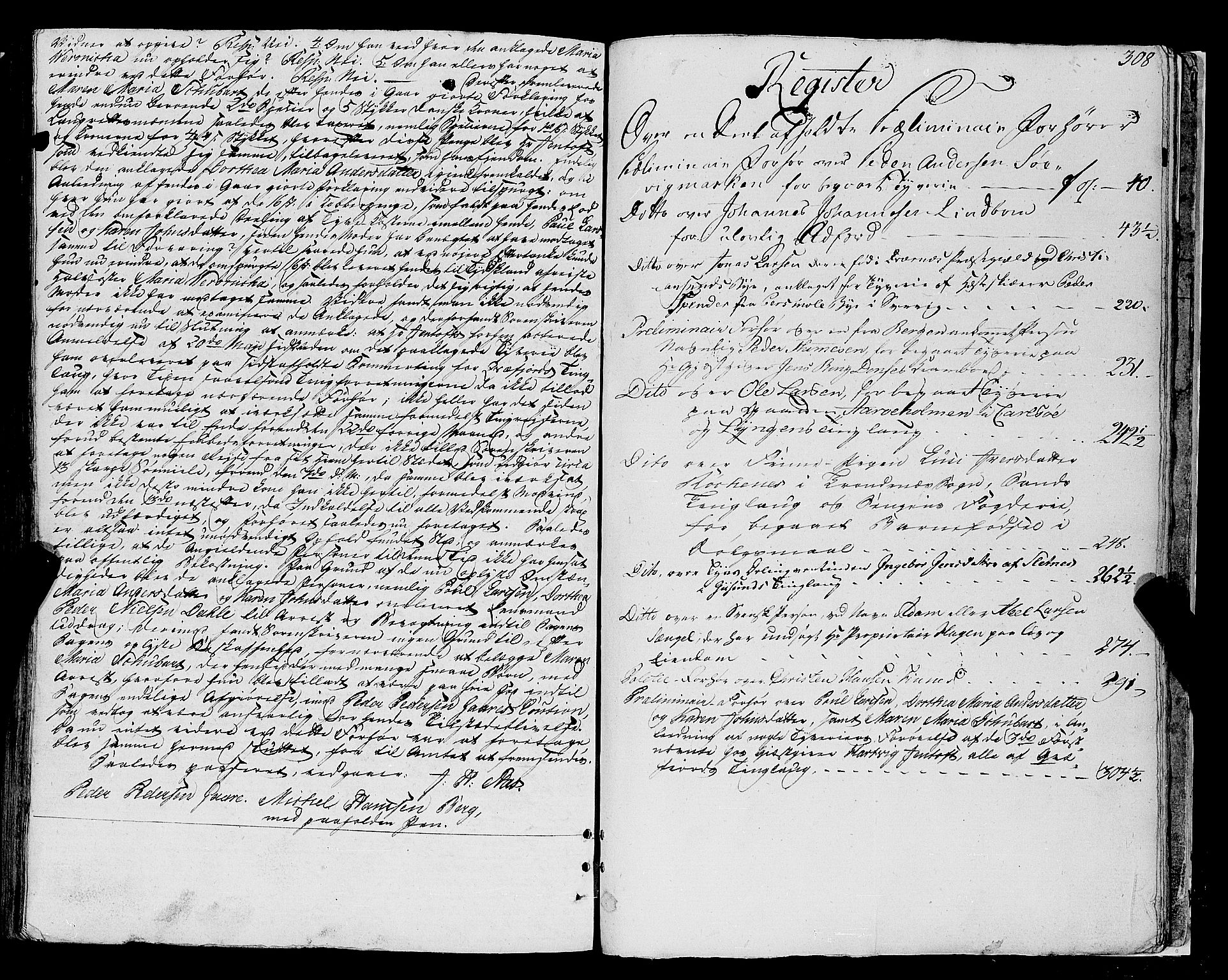 Senja og Tromsø sorenskriveri , SATØ/SATØ-31/F/Fc/L0069: Ekstrarettsprotokoll, 1793-1807, s. 307b-308a