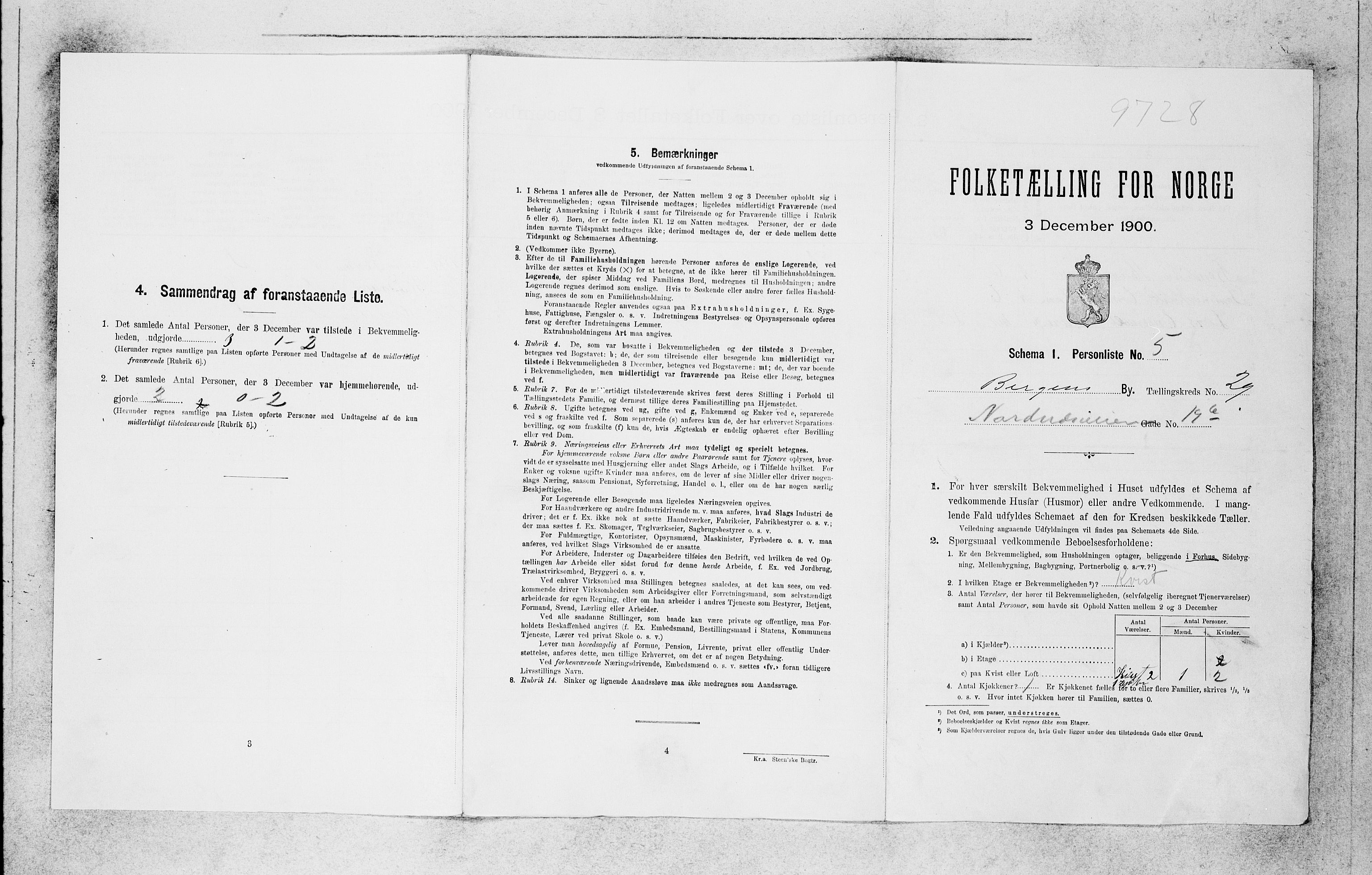 SAB, Folketelling 1900 for 1301 Bergen kjøpstad, 1900, s. 6162
