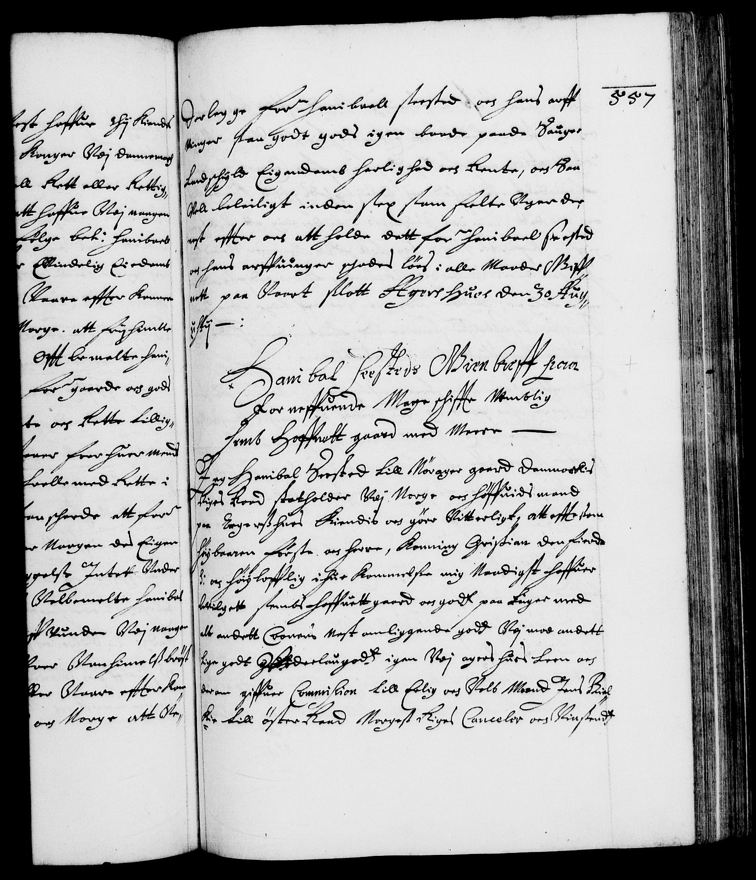 Danske Kanselli 1572-1799, RA/EA-3023/F/Fc/Fca/Fcaa/L0007: Norske registre (mikrofilm), 1648-1650, s. 557a