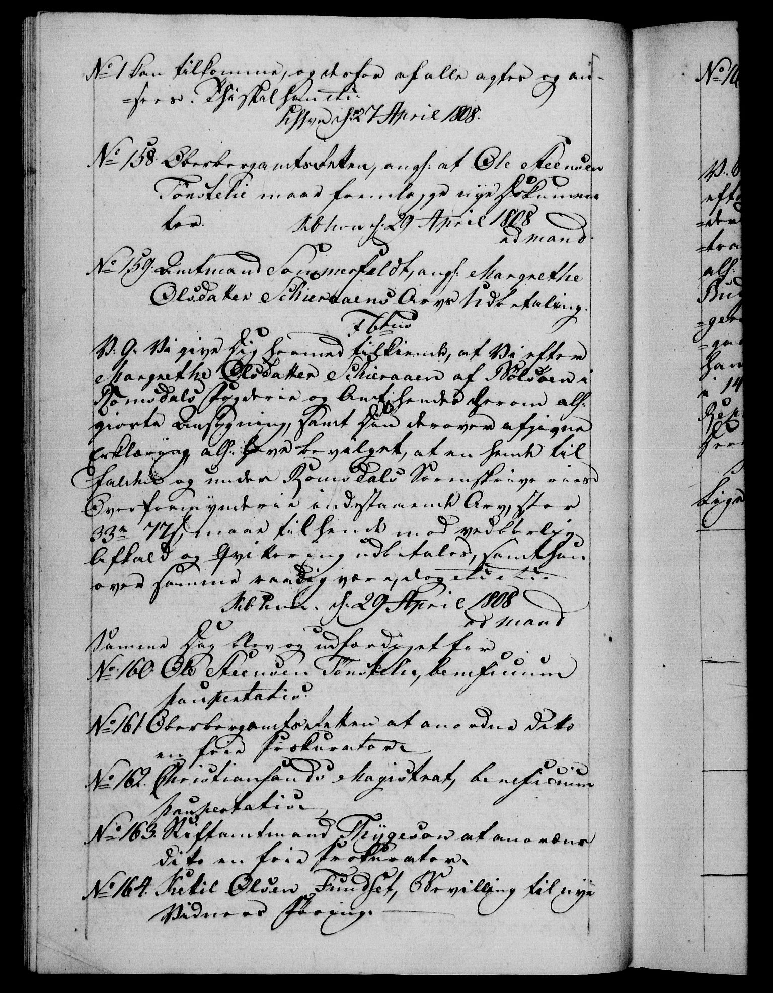 Danske Kanselli 1800-1814, AV/RA-EA-3024/H/Hf/Hfb/Hfba/L0004: Registranter, 1808-1810, s. 36b