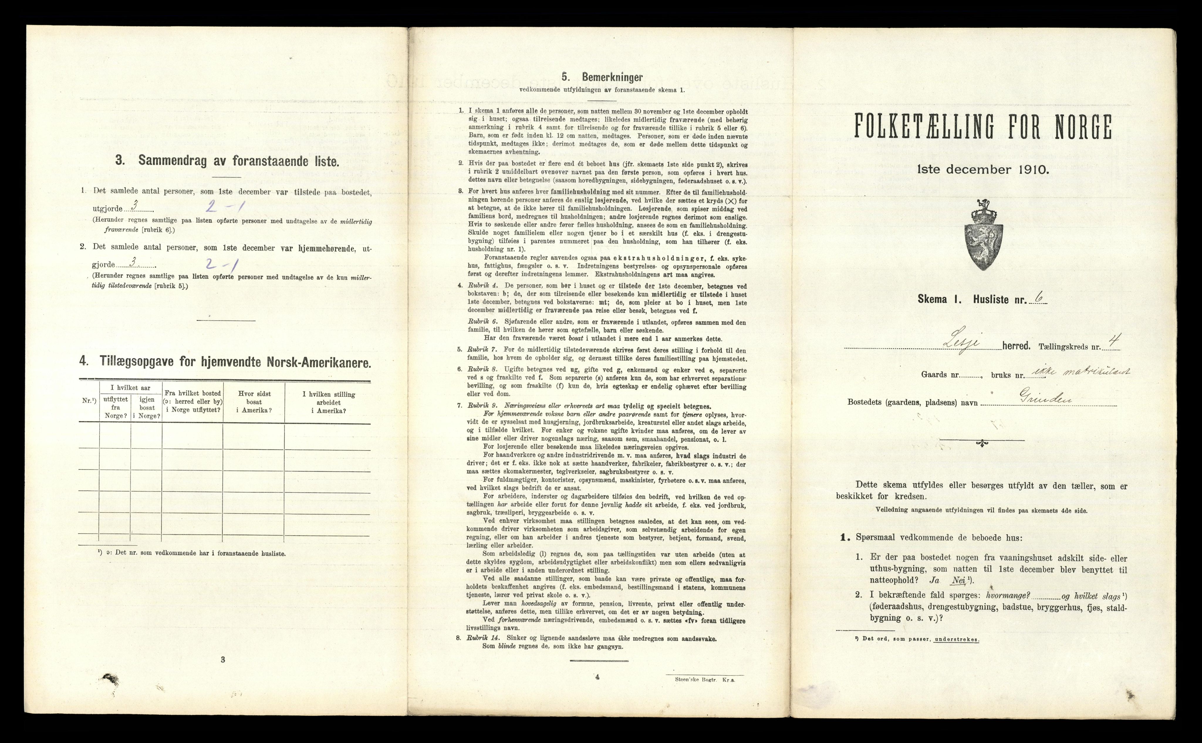 RA, Folketelling 1910 for 0512 Lesja herred, 1910, s. 421