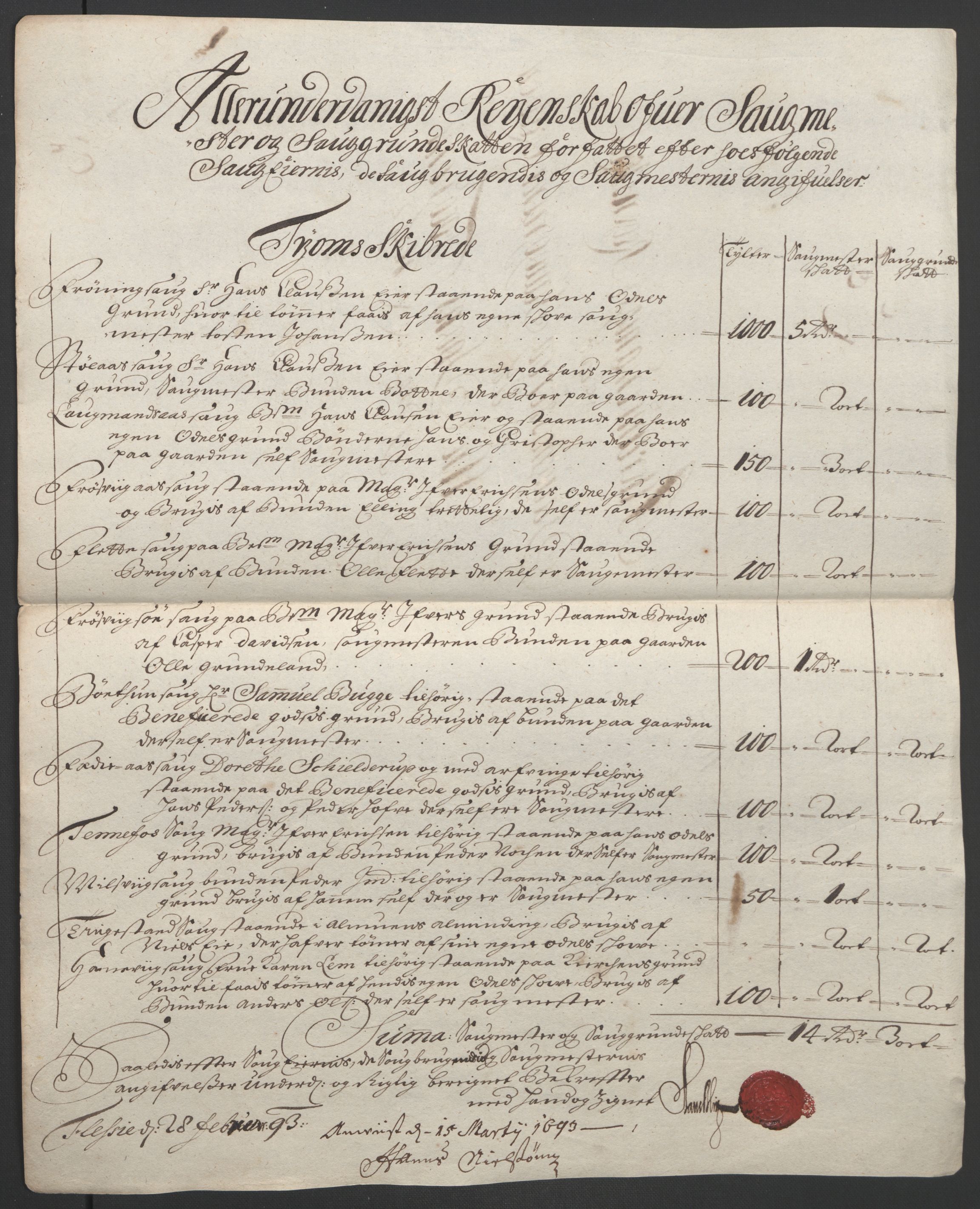 Rentekammeret inntil 1814, Reviderte regnskaper, Fogderegnskap, RA/EA-4092/R52/L3306: Fogderegnskap Sogn, 1691-1692, s. 349